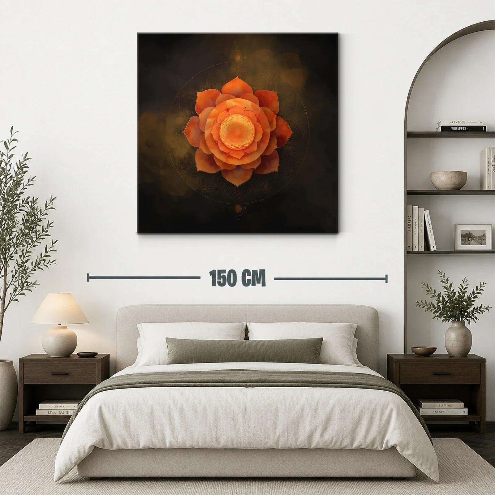 Flor Mandala en Tonos Cálidos para Espacios Zen — miniatura 3
