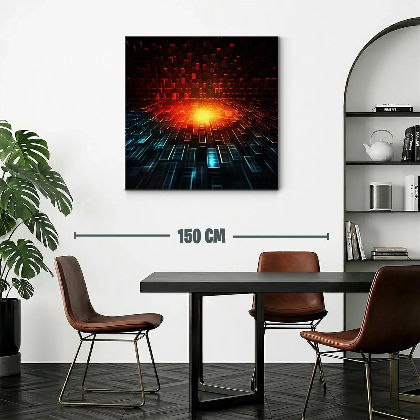 Impactante obra de arte digital con luz y geometría vibrante — miniatura 2