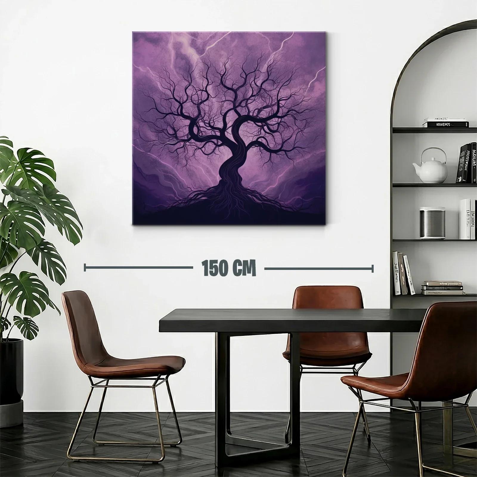 Árbol Sinuoso en Tonos Morados Intenso y Profundo — miniatura 2