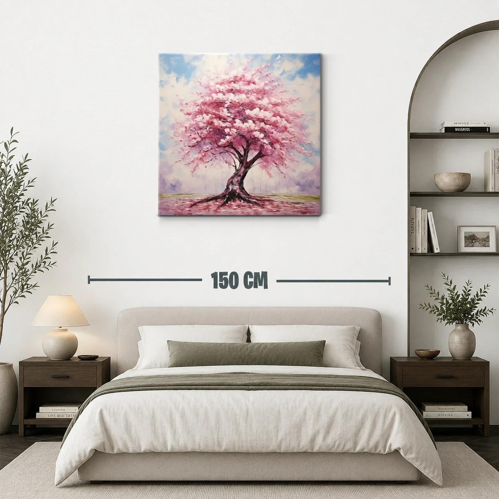 Árbol con flores rosas en paisaje sereno y luminoso — miniatura 3