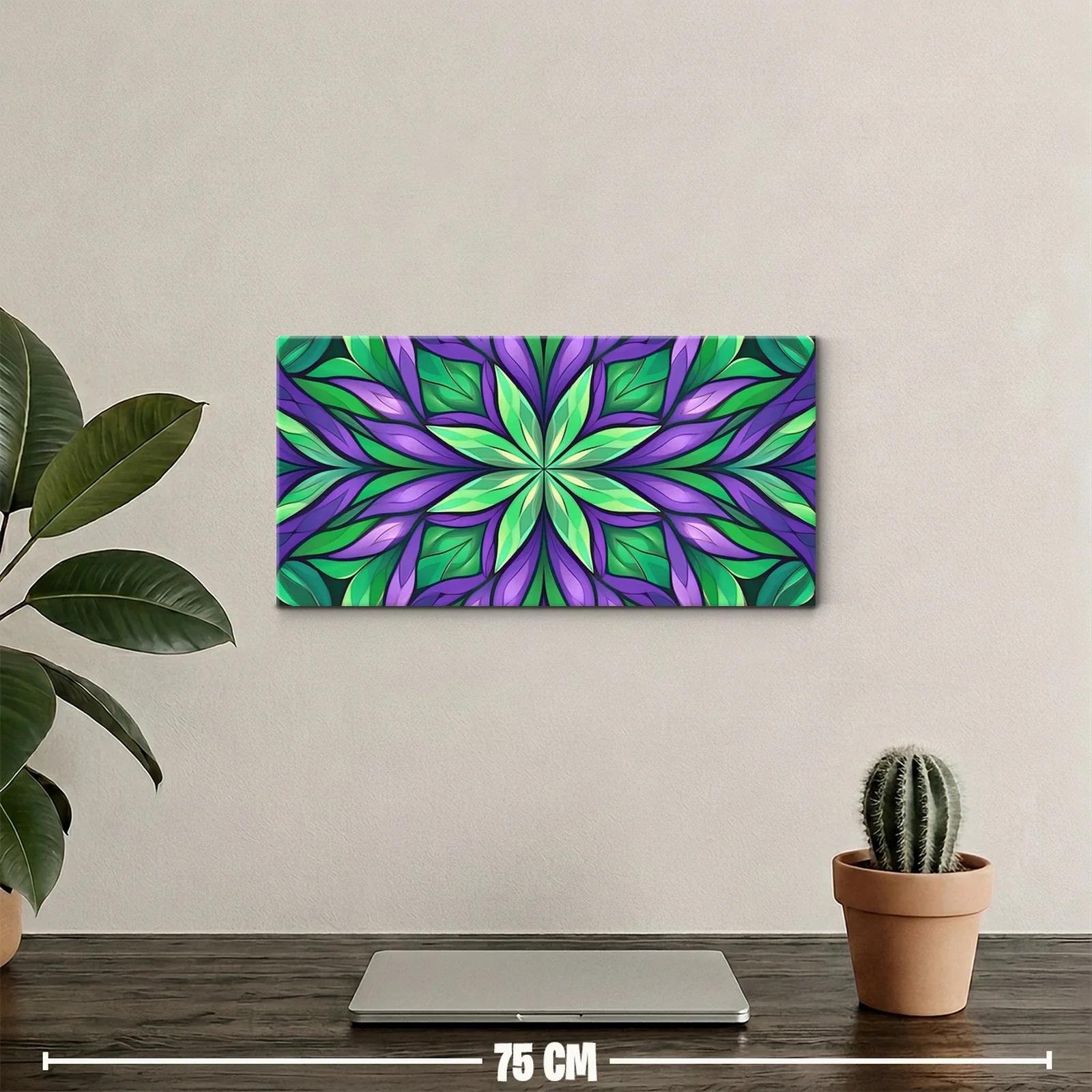 Cuadro mandala floral con pétalos superpuestos — miniatura 2
