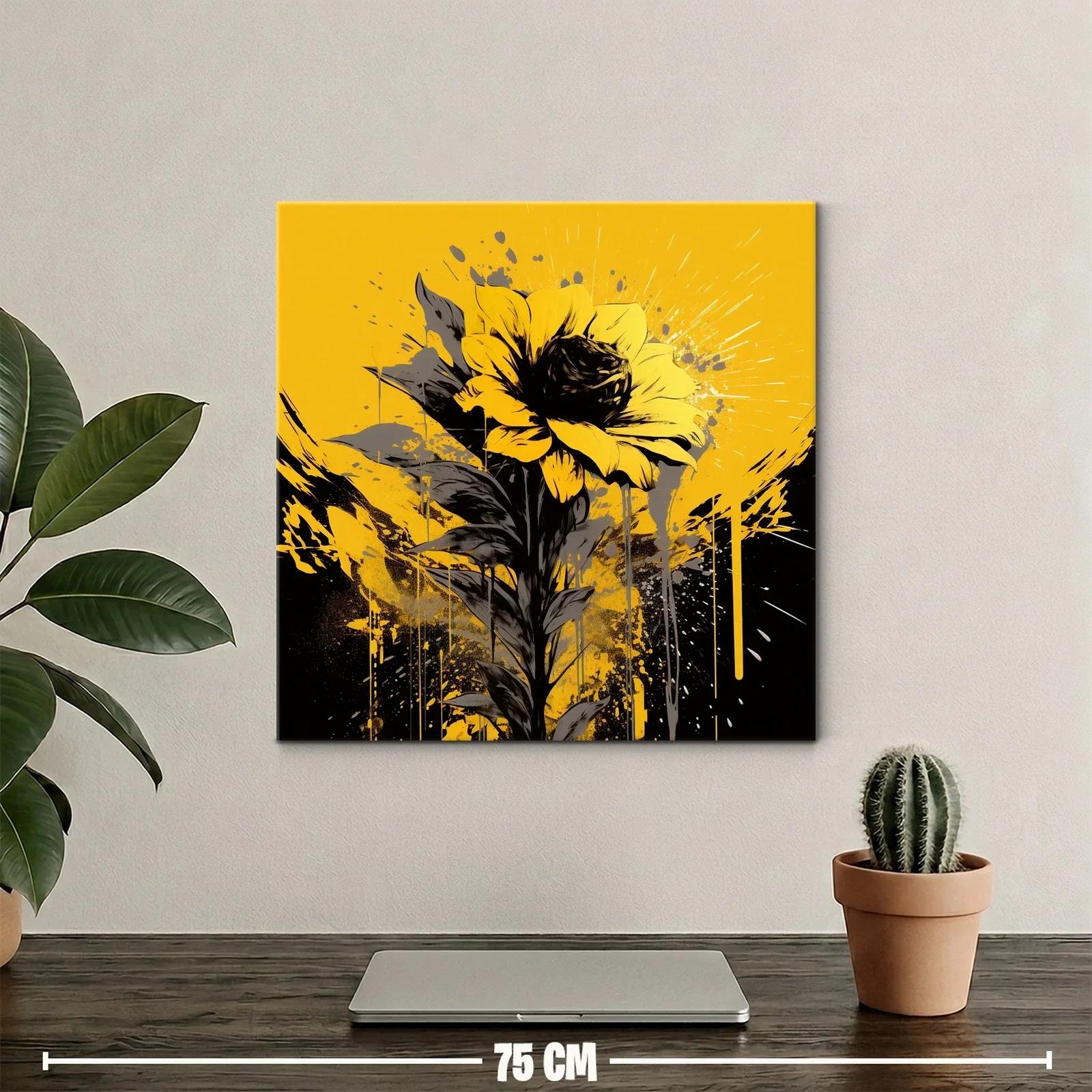 Girasol impactante con vibrante contraste en amarillo y negro — miniatura 2