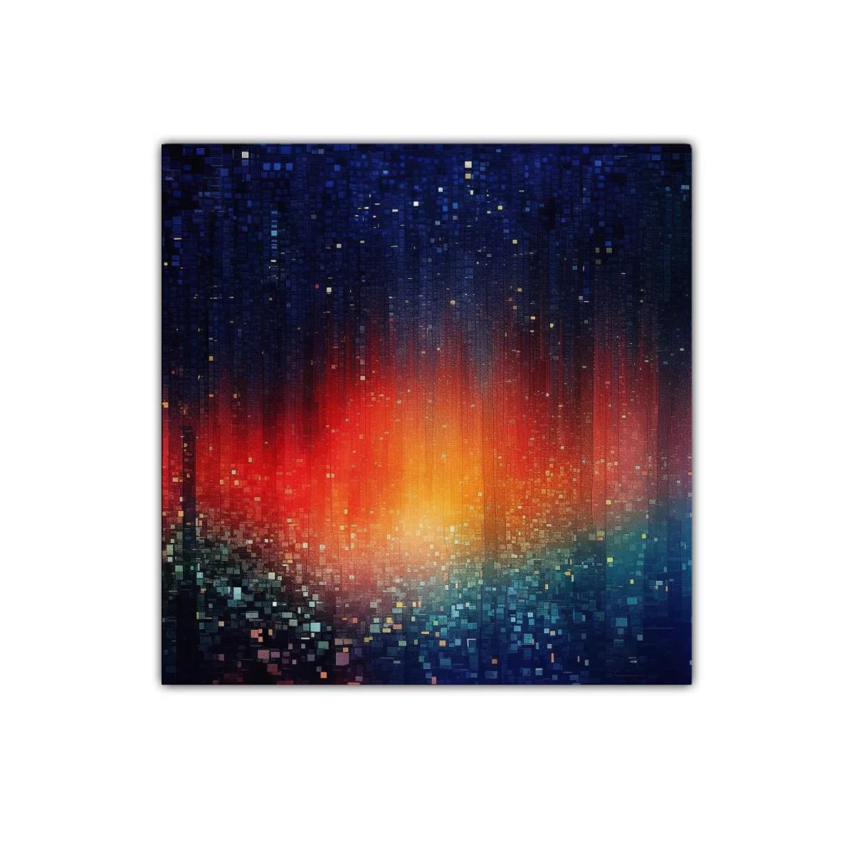 Espectro vibrante en cuadros pixelados abstractos — miniatura 1