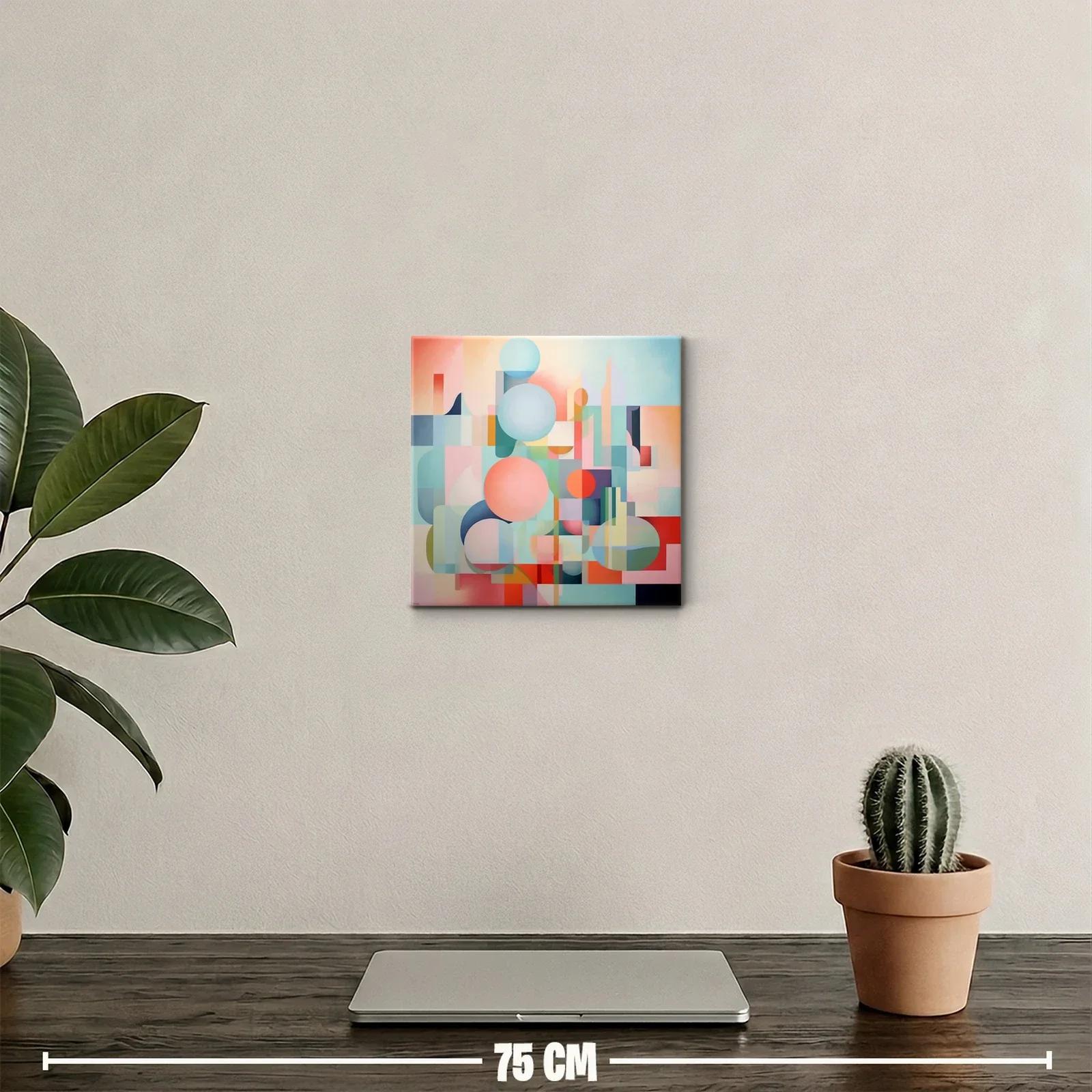Composición abstracta con formas geométricas y colores pastel — miniatura 2