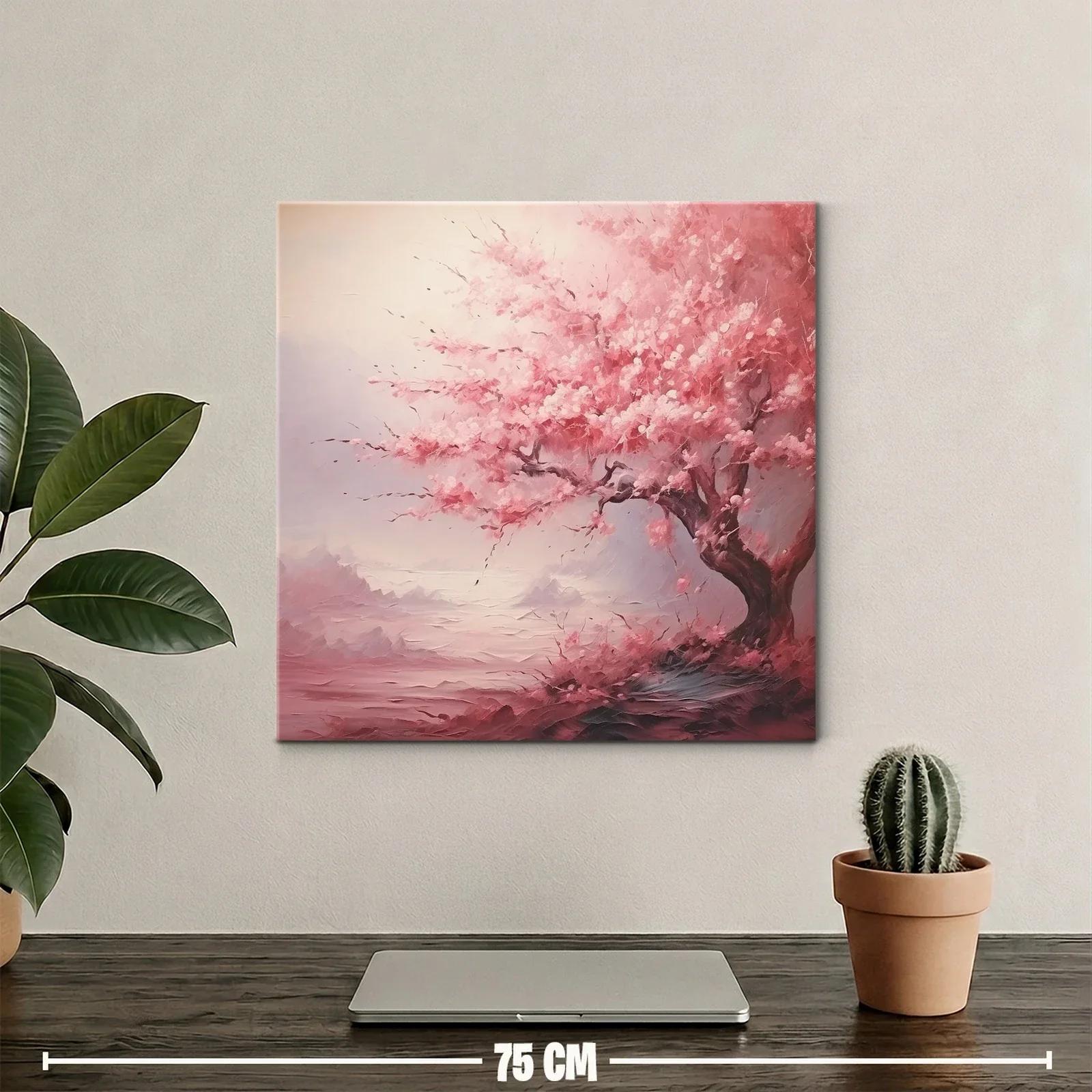 Árbol de flores rosas en paisaje sereno — miniatura 2