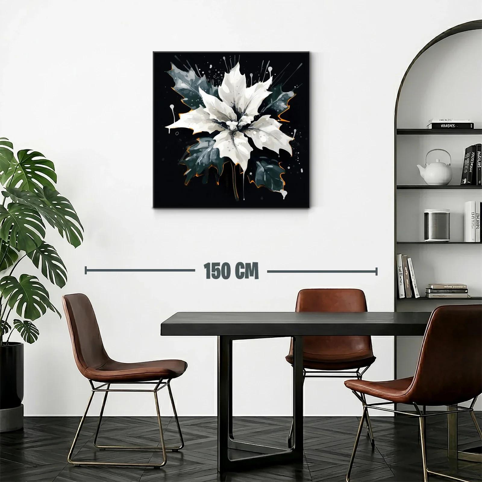 Flor blanca sobre fondo oscuro con detalles vibrantes — miniatura 2