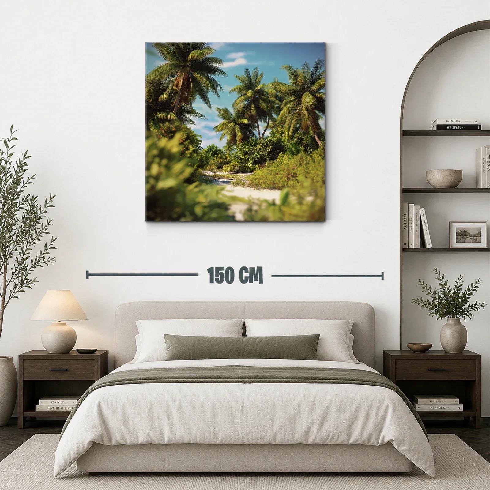 Paisaje tropical con palmeras y vegetación exuberante — miniatura 3