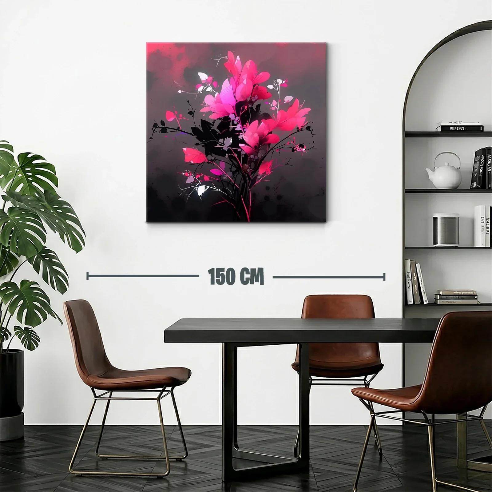 Ramo de flores vibrantes en tonos fucsia y negro — miniatura 2