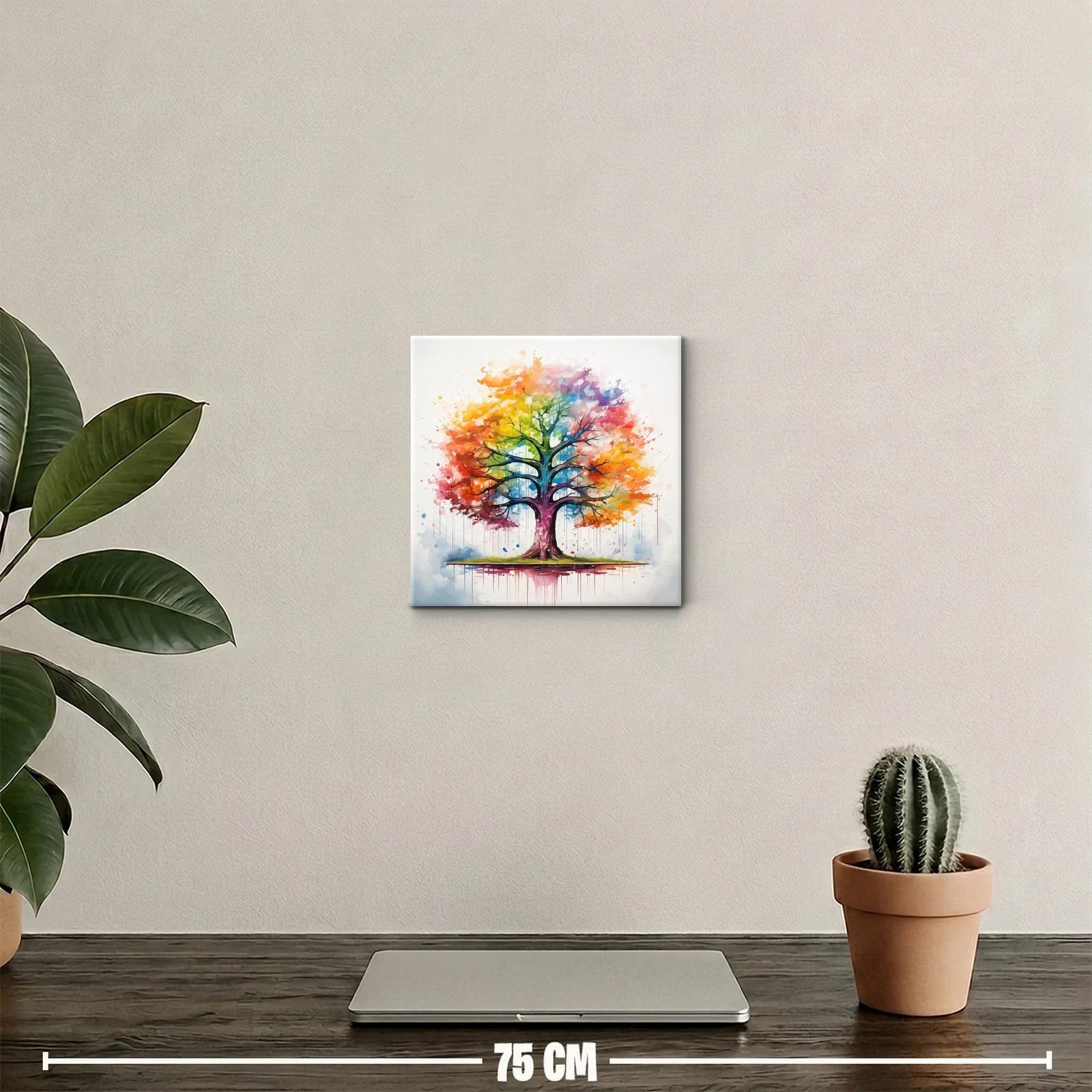 Árbol multicolor con vibrantes tonos en expansión — miniatura 2