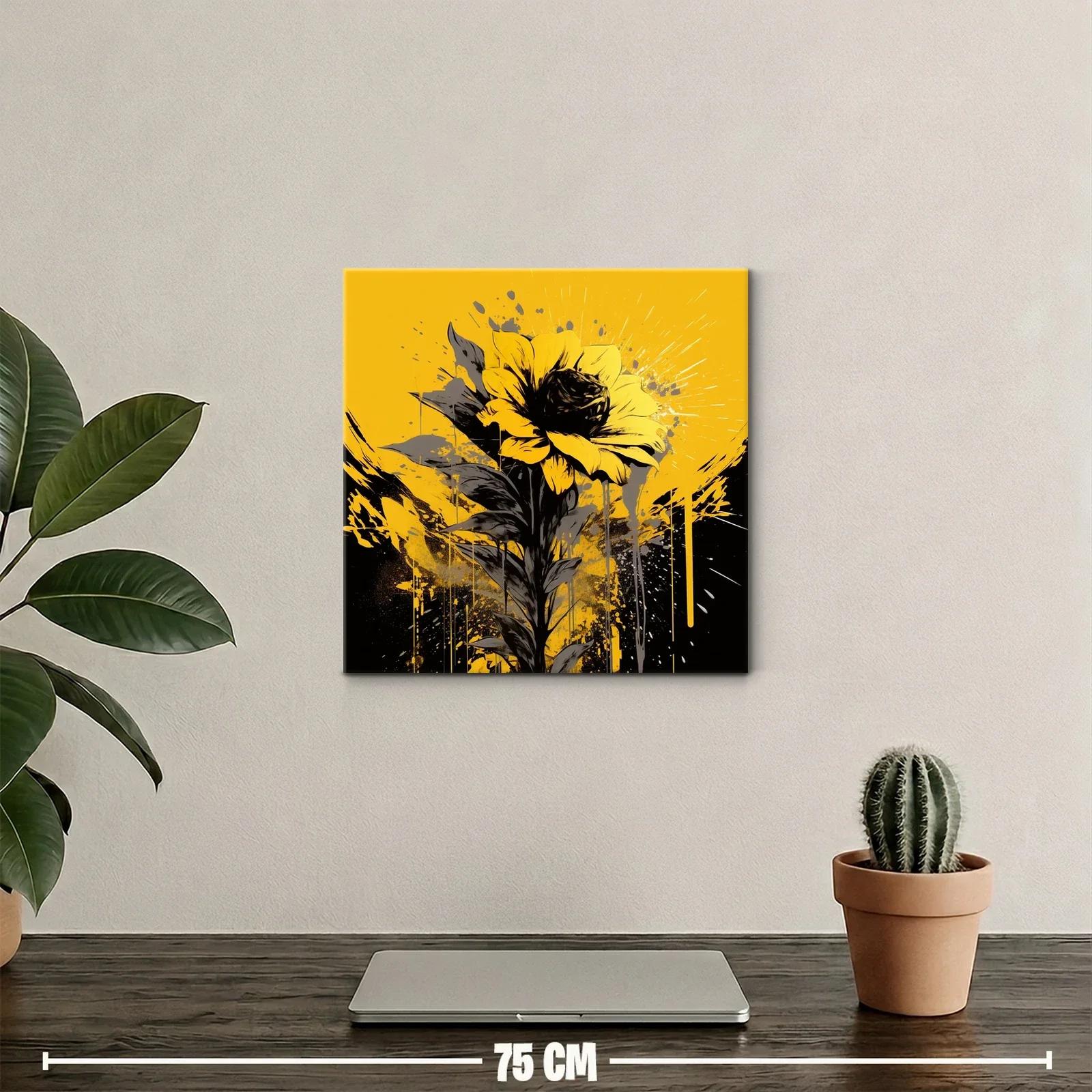 Girasol impactante con vibrante contraste en amarillo y negro — miniatura 2
