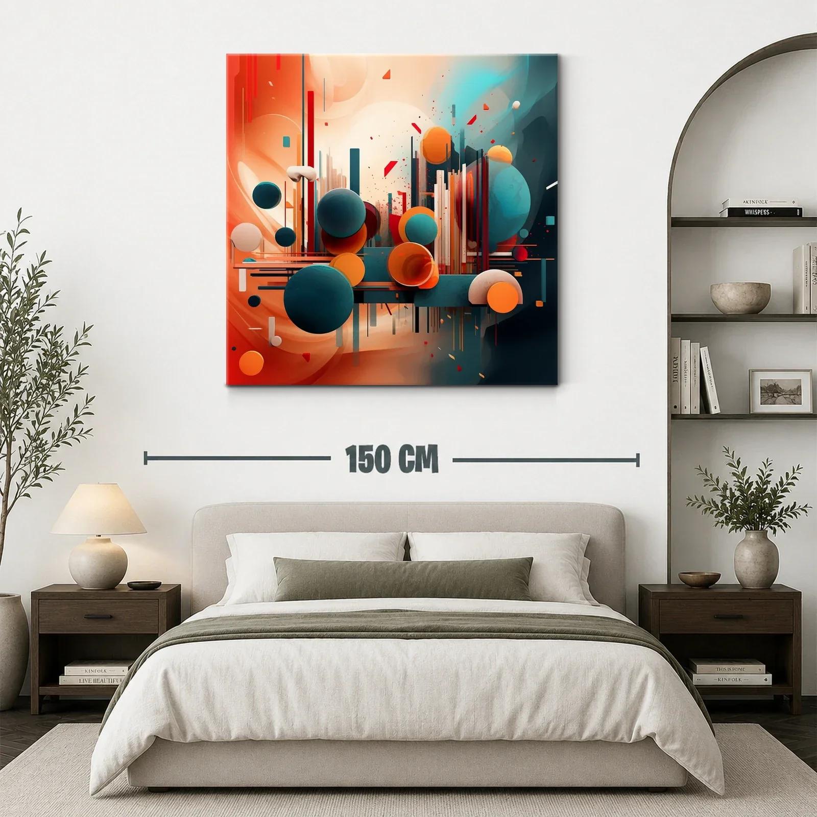 Composición abstracta con formas geométricas y tonos cálidos — miniatura 3