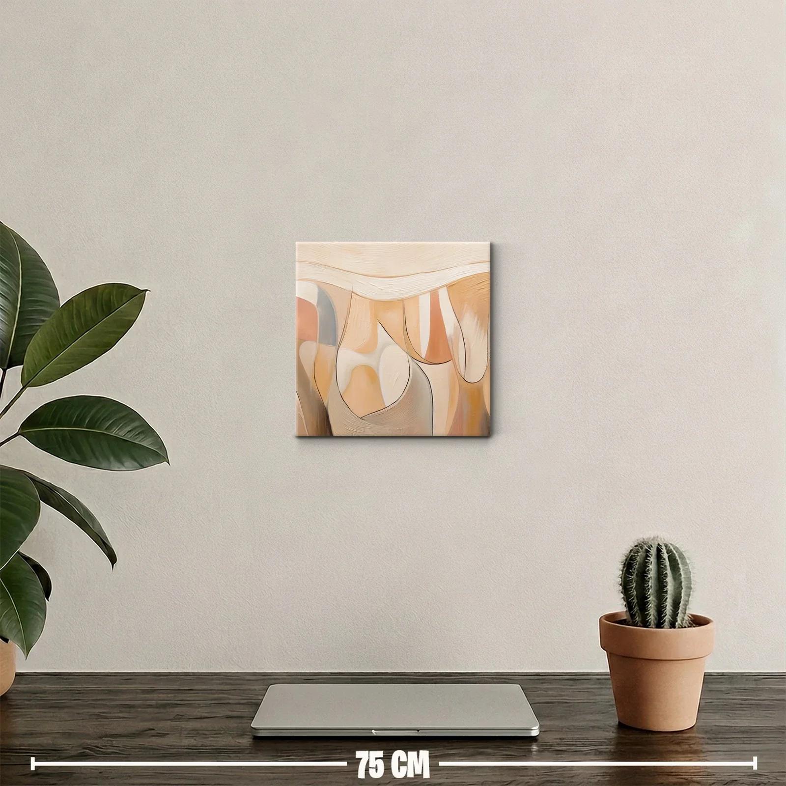 Cuadro decorativo abstracto en tonos beige y cálidos — miniatura 2