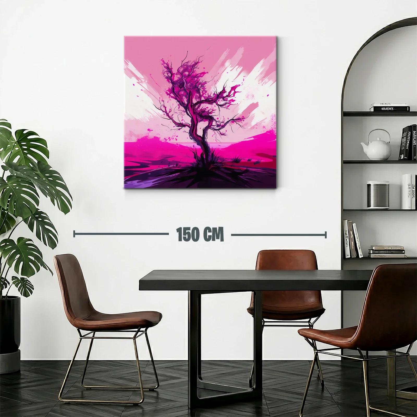 Árbol vibrante en tonos fucsias y rosas intensos — miniatura 2
