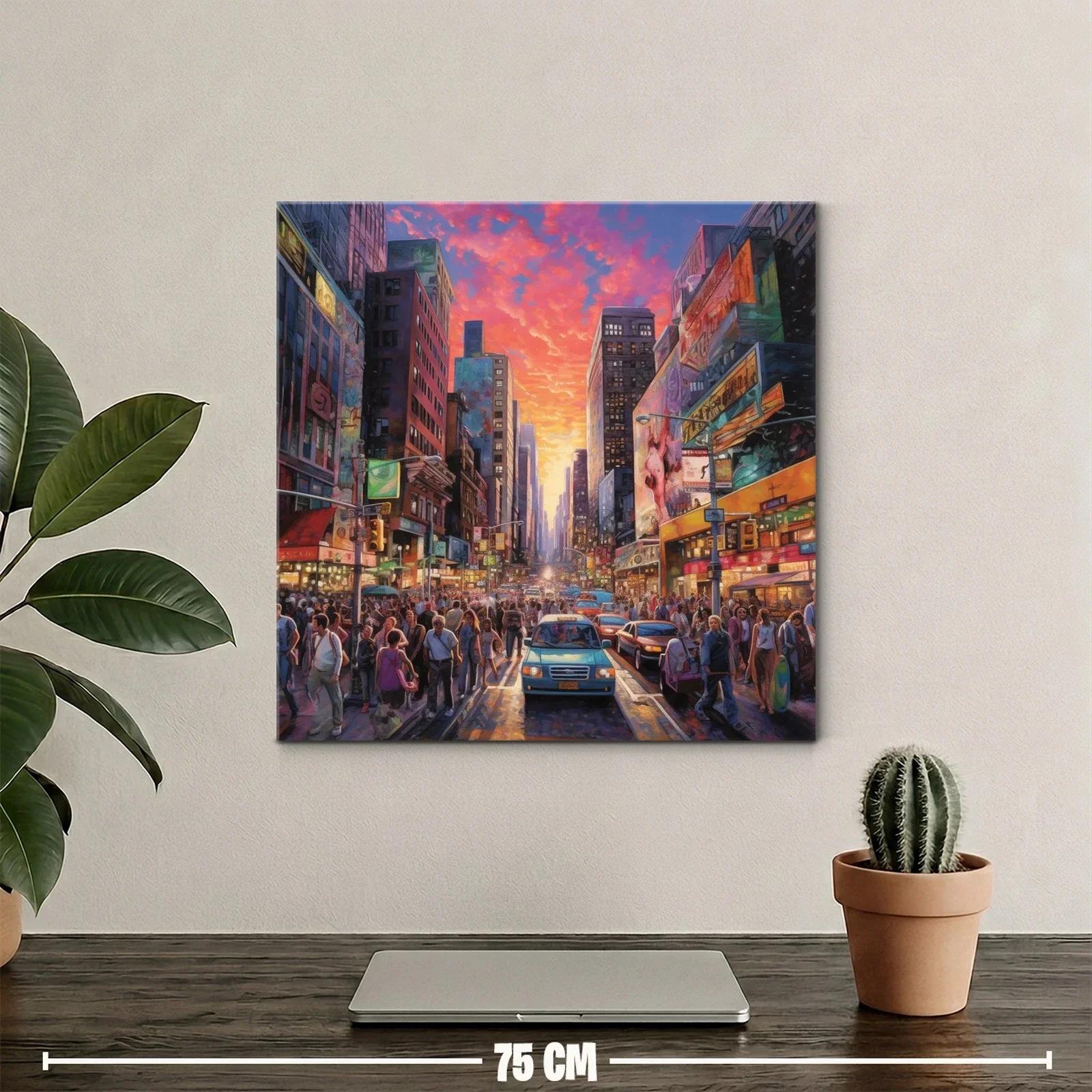 Atardecer vibrante en la ciudad con luces y movimiento — miniatura 2