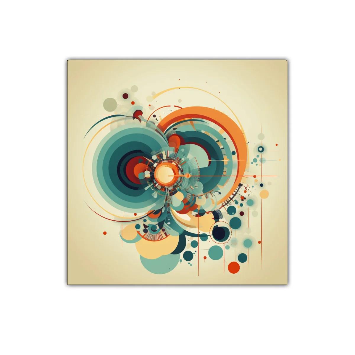 Composición dinámica con formas circulares y tonos cálidos — miniatura 1