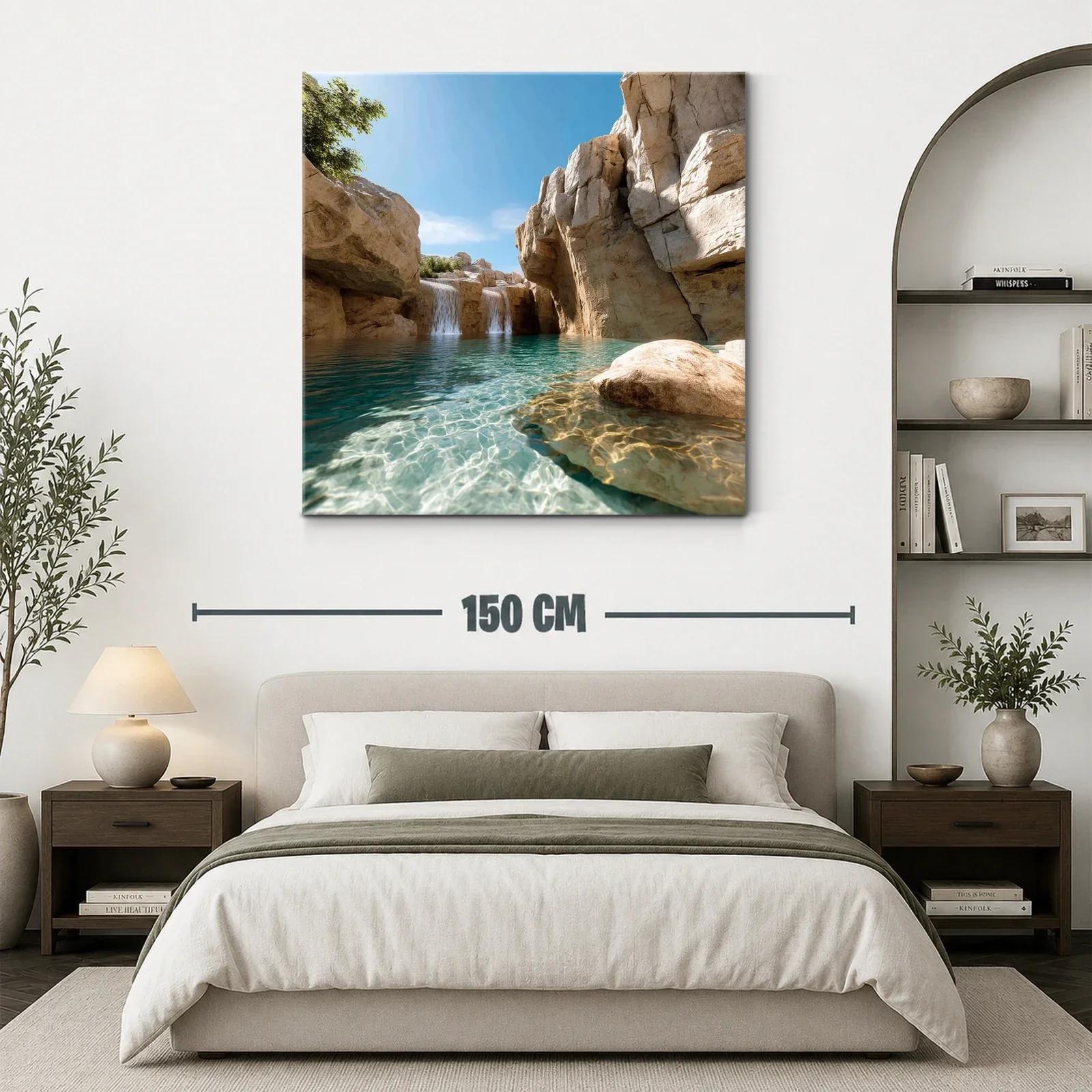 Paisaje sereno con cascada y aguas cristalinas — miniatura 3