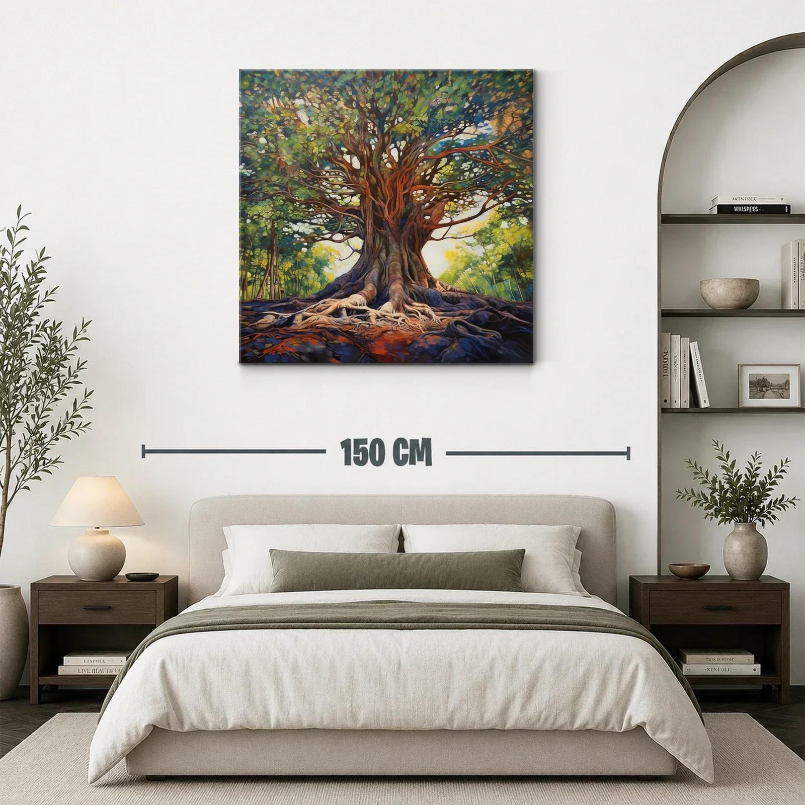 Árbol majestuoso con raíces expuestas y follaje vibrante — miniatura 3