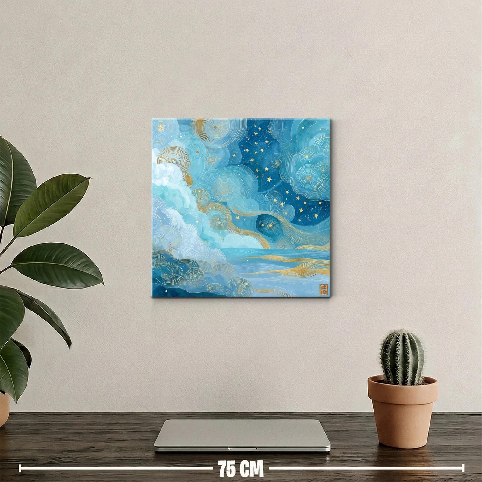 Encanto celestial en tonos azules con detalles dorados — miniatura 2