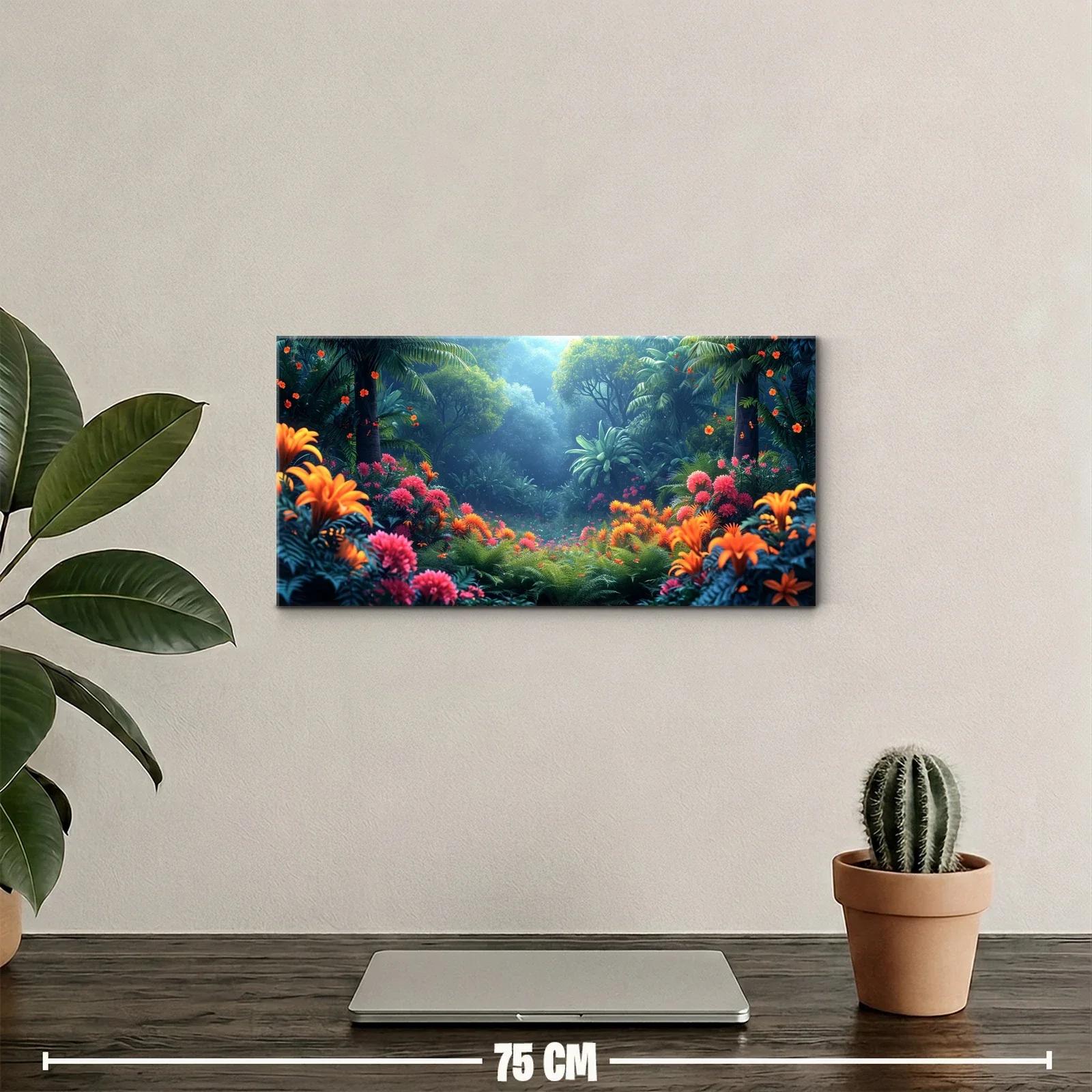 Cuadro selva tropical con claro luminoso — miniatura 2