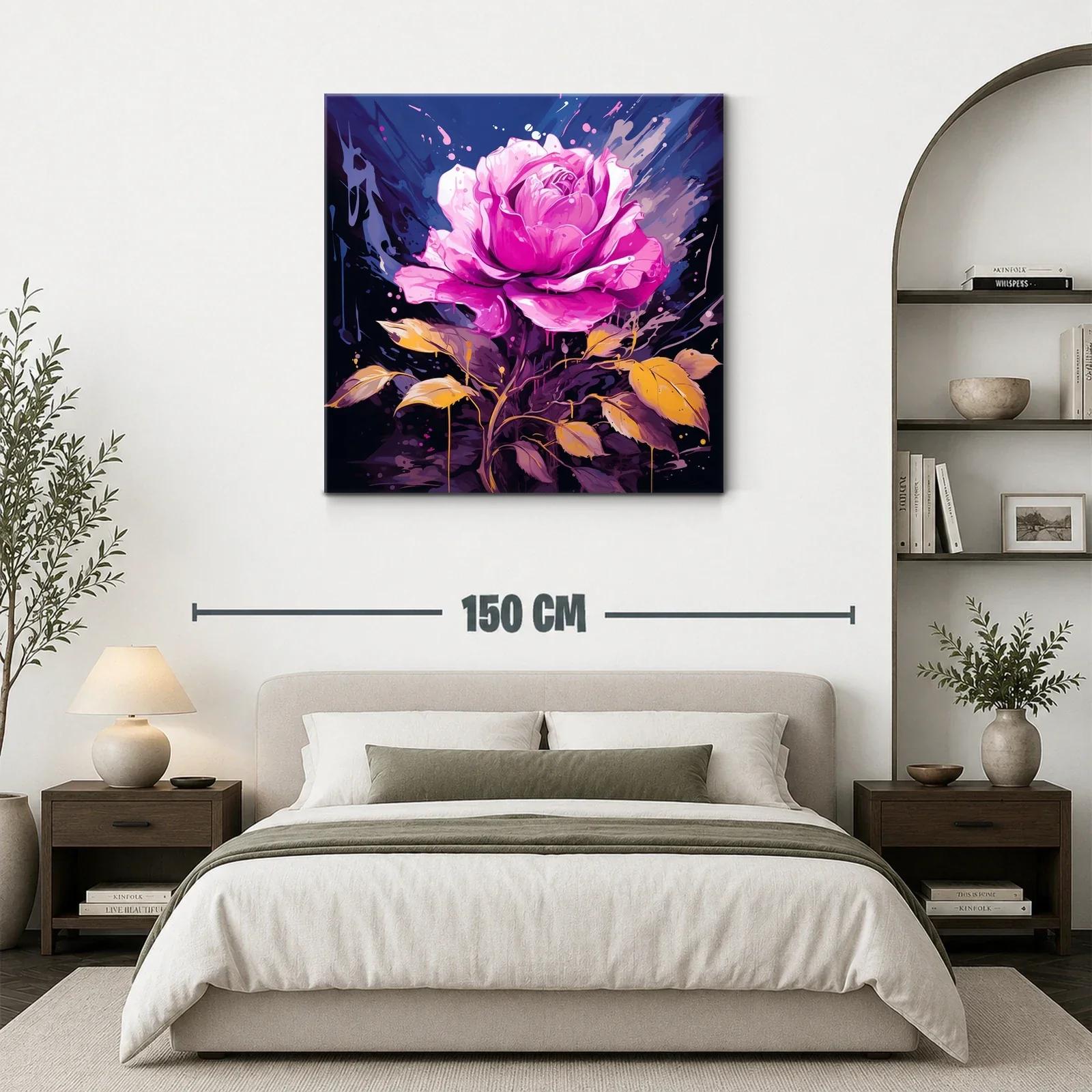 Flor vibrante en tonos rosas y amarillos sobre fondo oscuro — miniatura 3