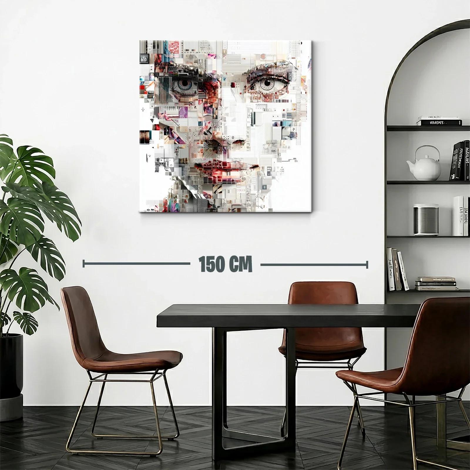 Rostro femenino compuesto por tonos y texturas variadas — miniatura 2