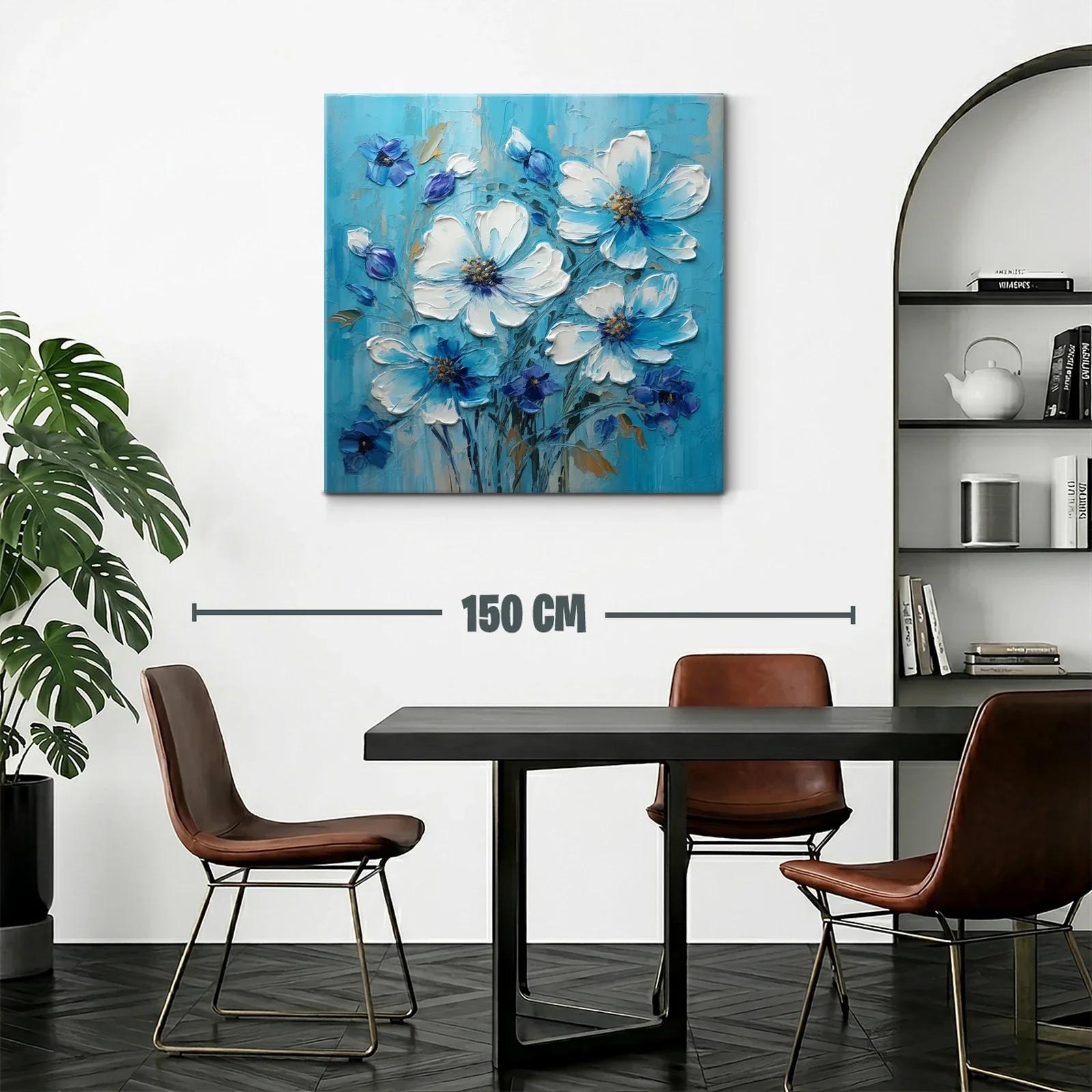 Maravilloso cuadro floral en tonos azules y blancos — miniatura 2