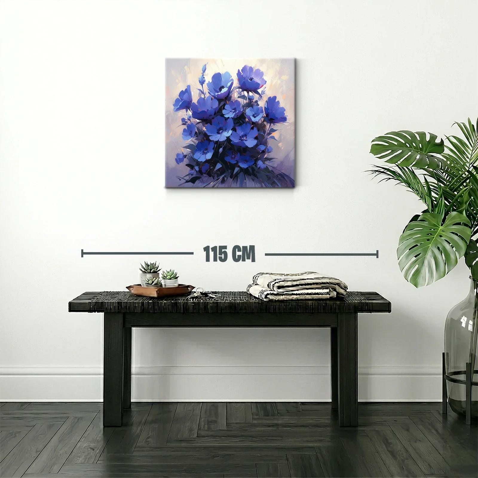 Ramo de flores azules con fondo suave y delicado — miniatura 2