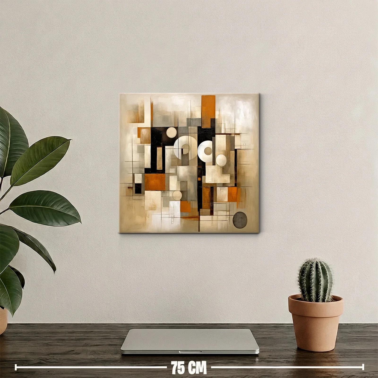 Composición abstracta con formas geométricas y tonos cálidos — miniatura 2