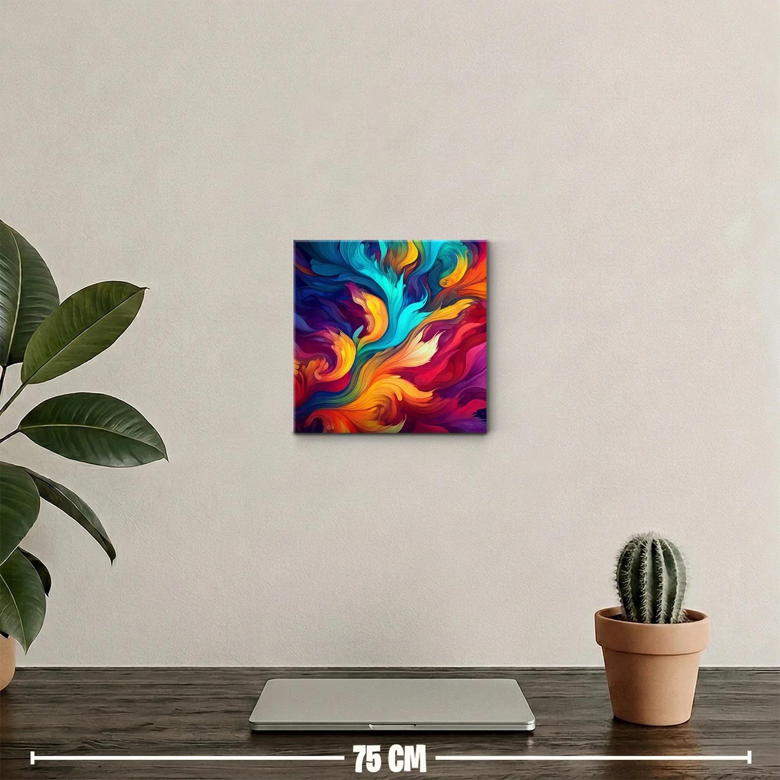 Cuadro Abstracto con Fluidez y Colores Vibrantes — miniatura 2