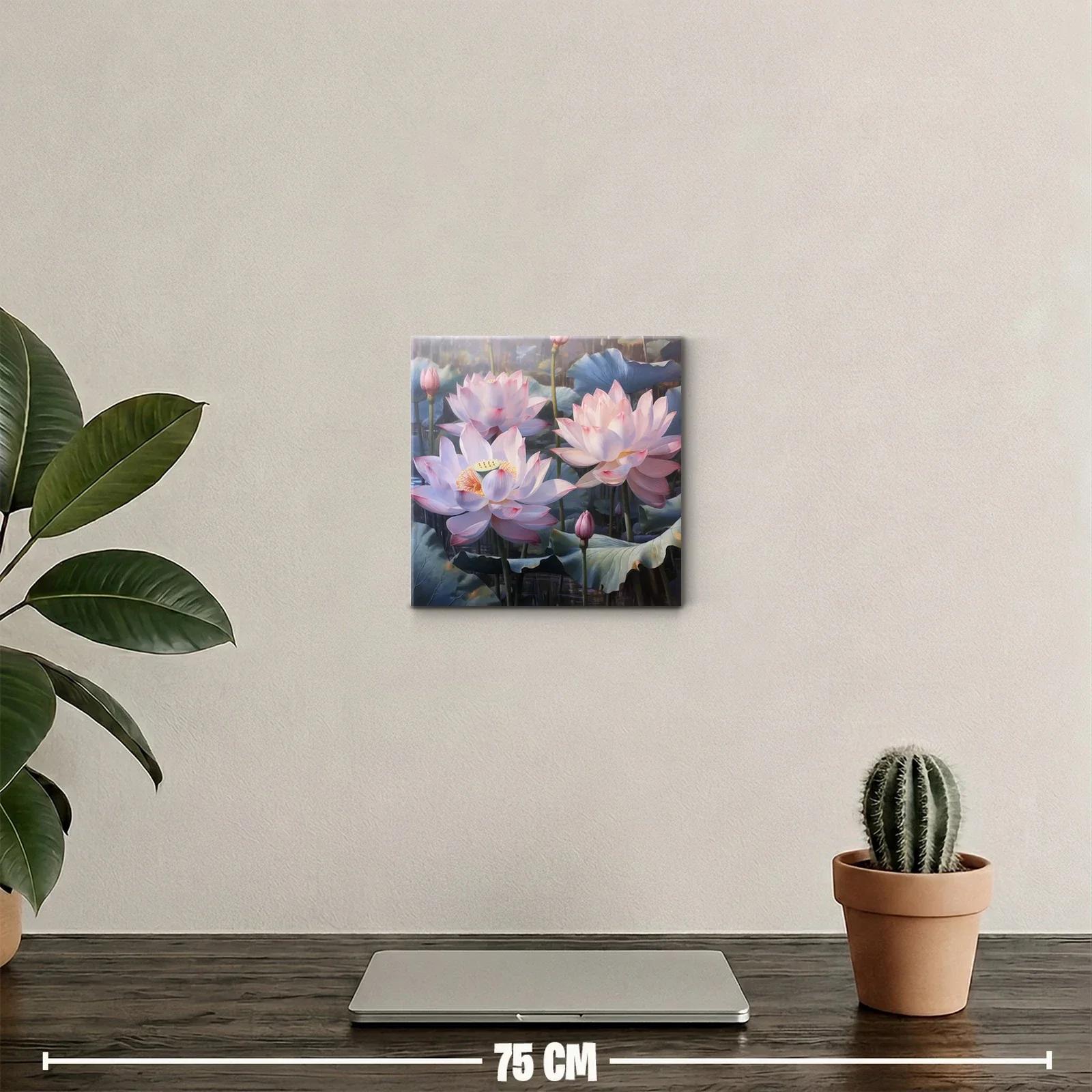Elegancia natural de flores de loto en tonos suaves — miniatura 2
