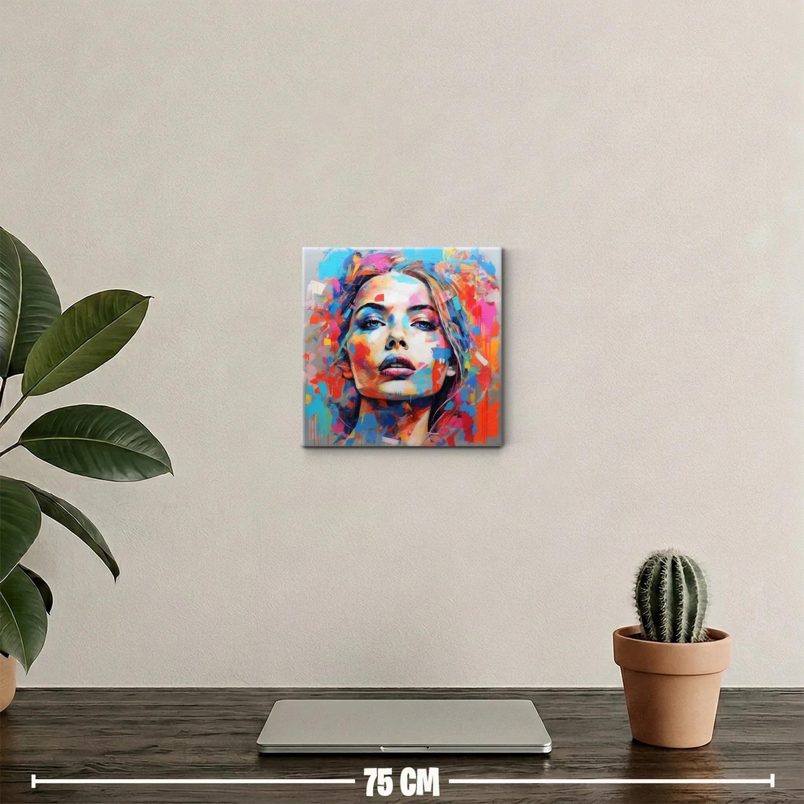 Retrato vibrante con explosión de color y mirada intensa — miniatura 2
