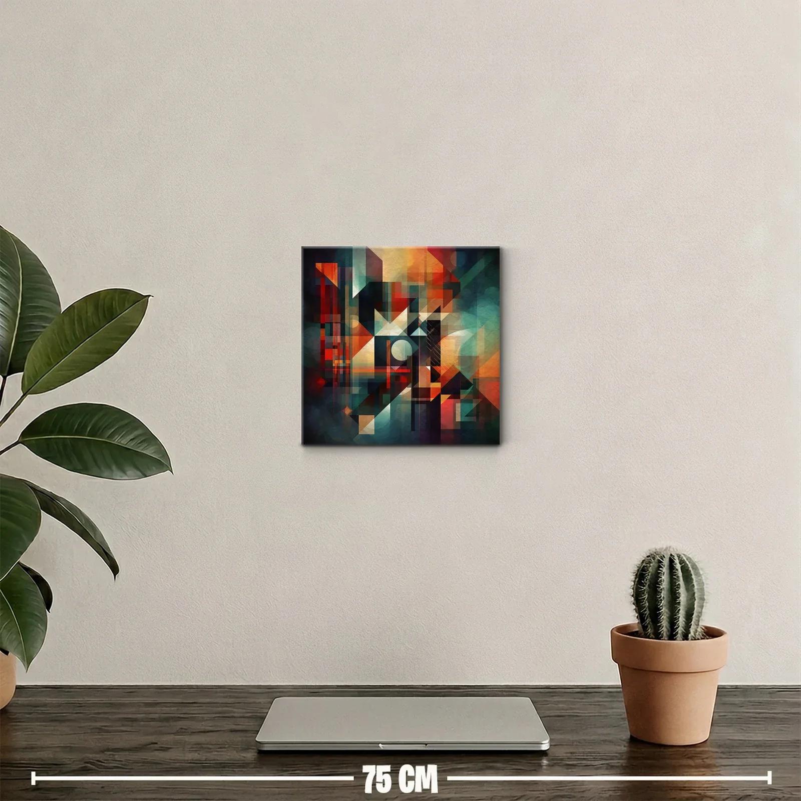 Composición abstracta con formas geométricas y tonos cálidos — miniatura 2