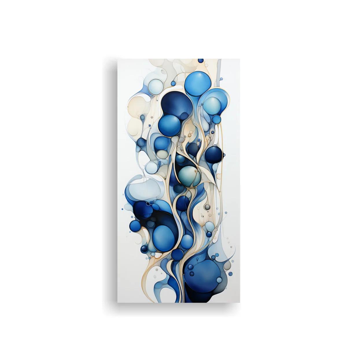 Cuadro formas orgánicas abstractas azules — imagen principal