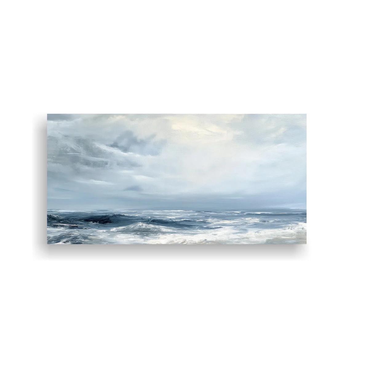 Cuadro mar agitado con cielo nuboso — imagen principal