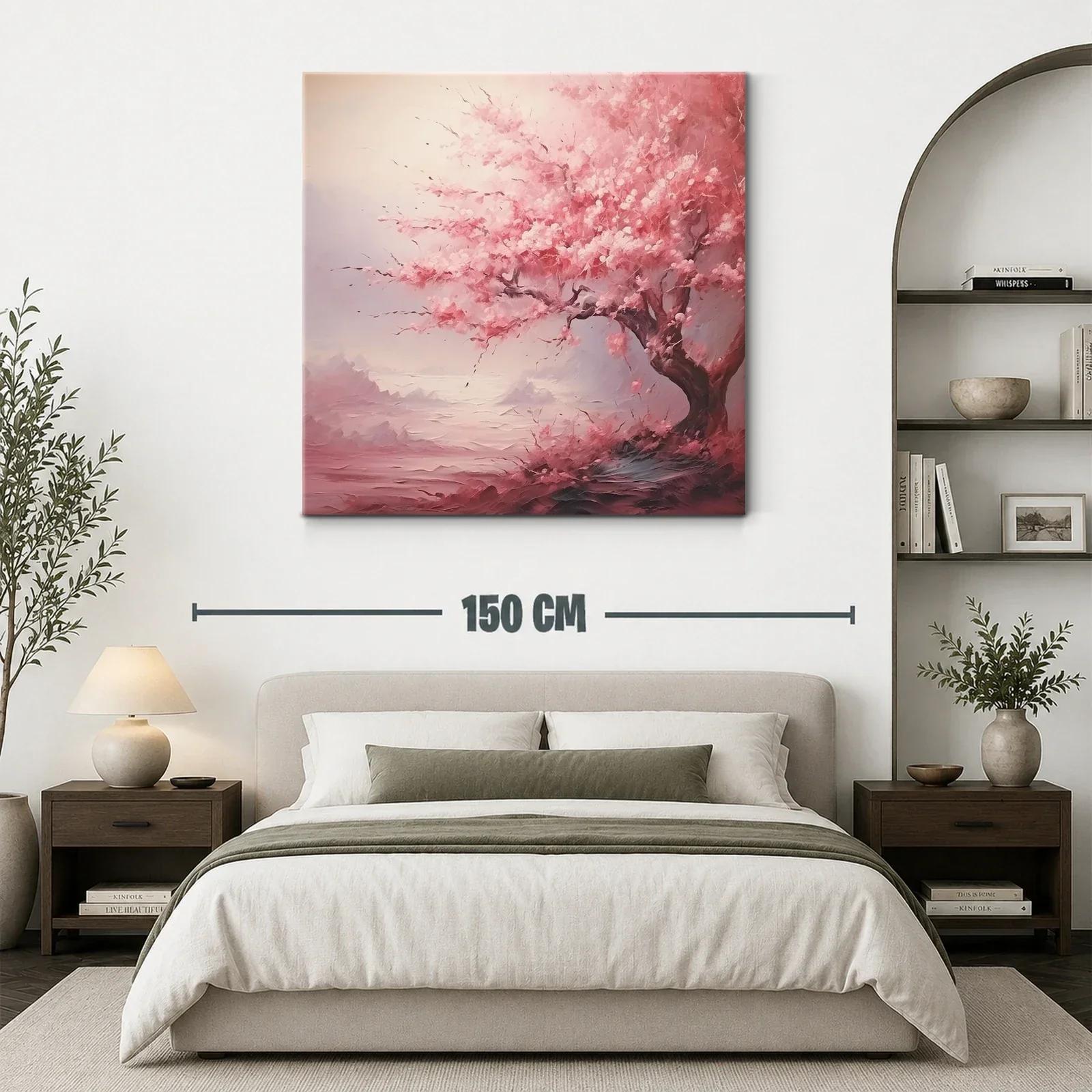 Árbol de flores rosas en paisaje sereno — miniatura 3