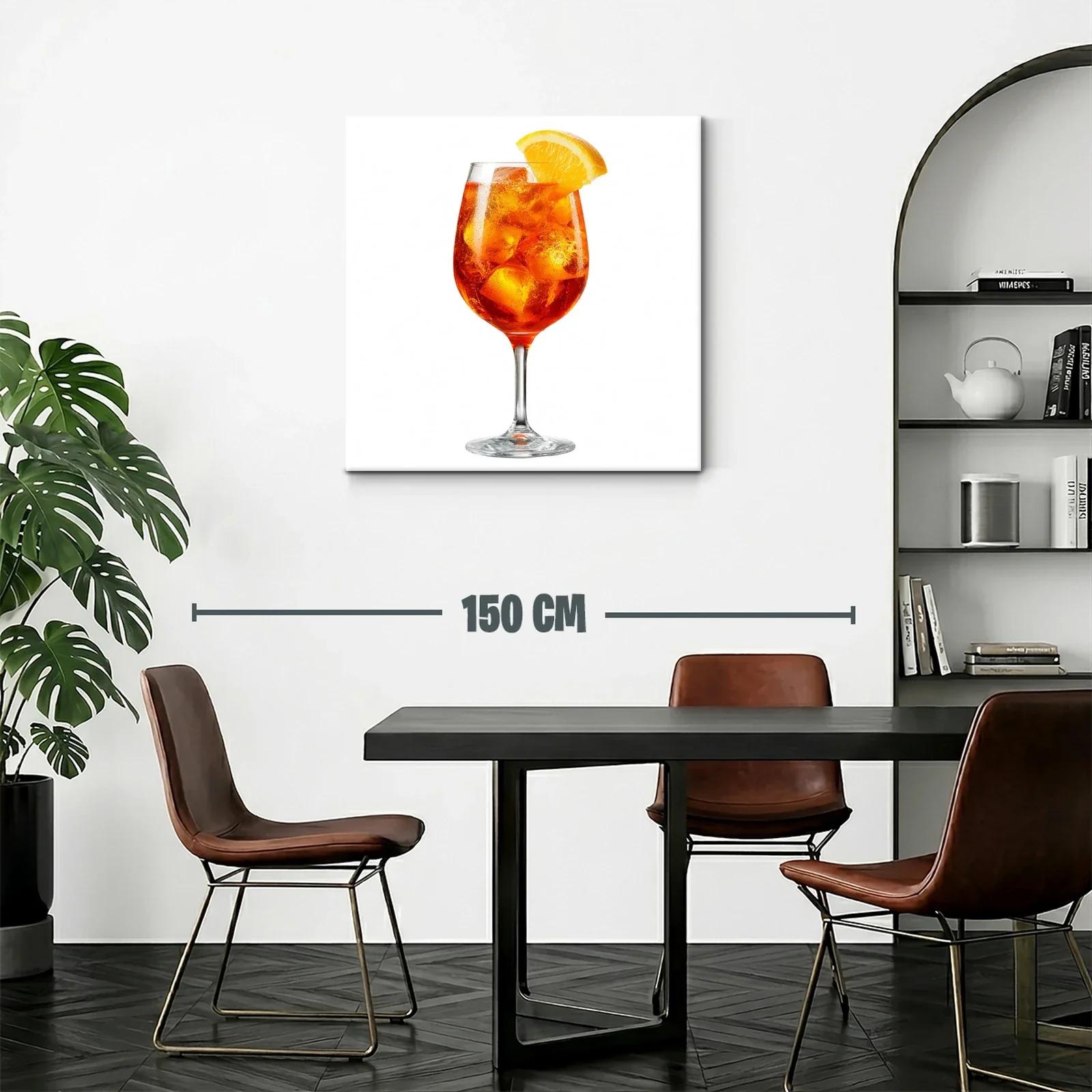 Cuadro moderno con copa de cóctel cítrico vibrante — miniatura 2