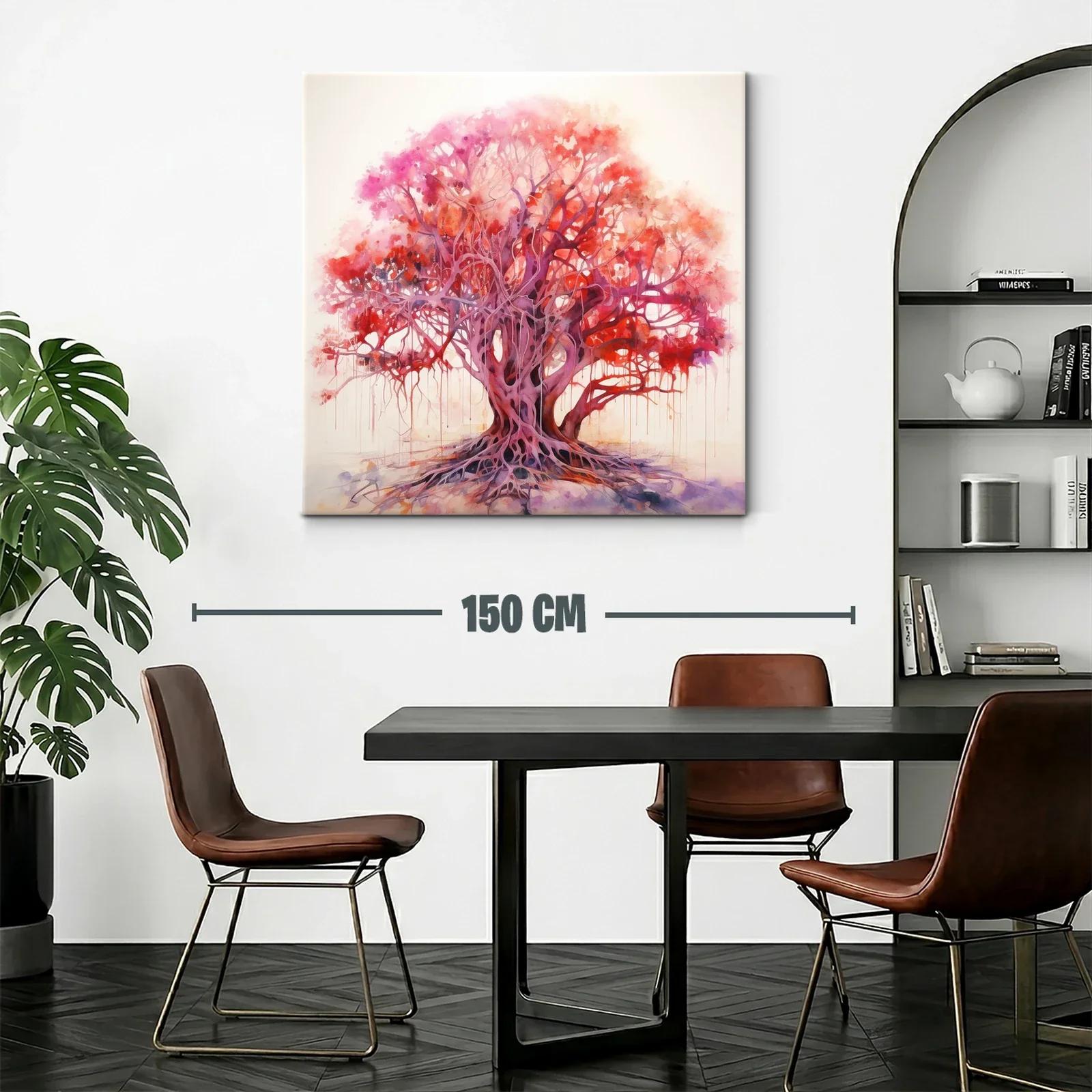 Árbol vibrante en tonos rojos y púrpuras llenos de vida — miniatura 2