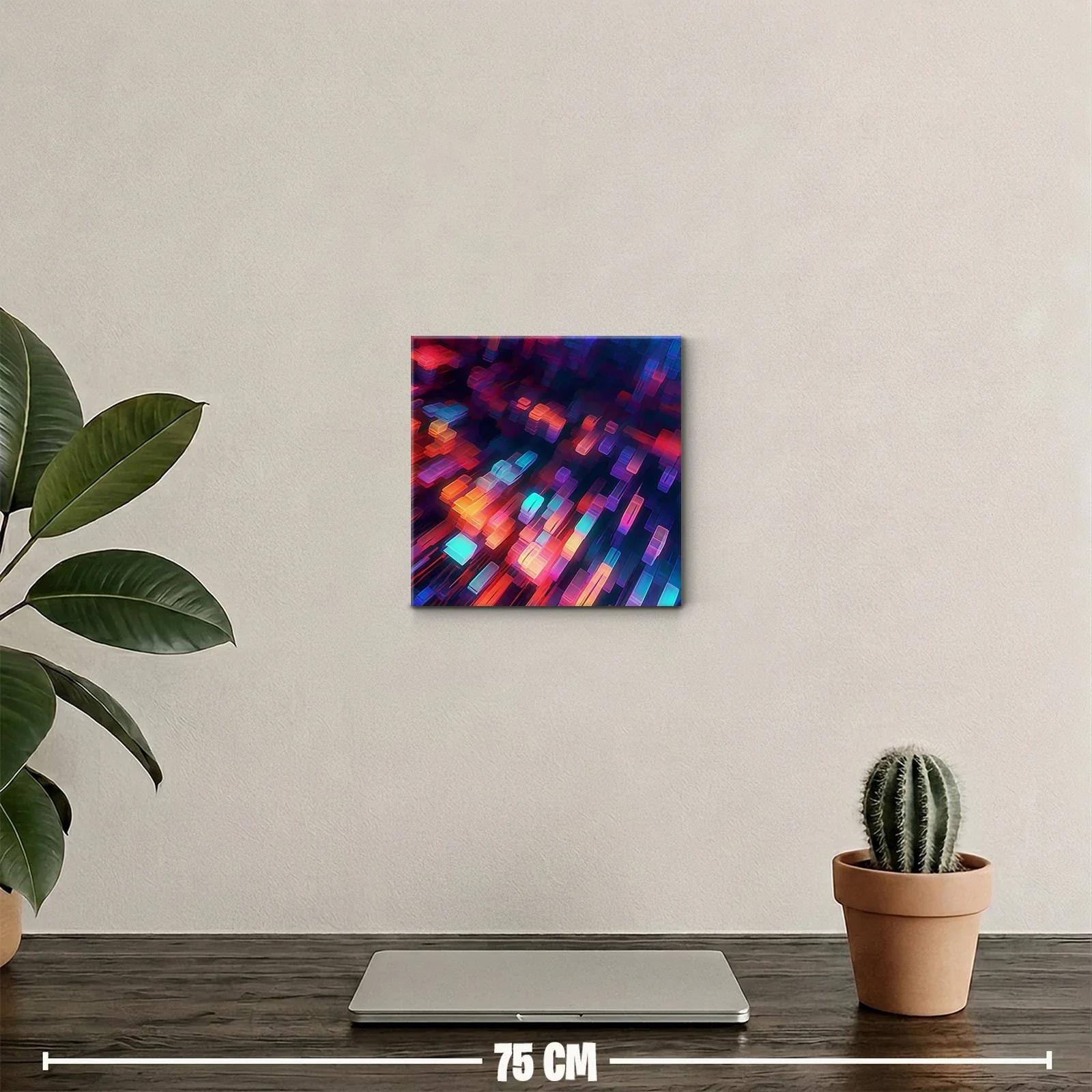 Cuadro abstracto con bloques de luz en vibrantes colores — miniatura 2