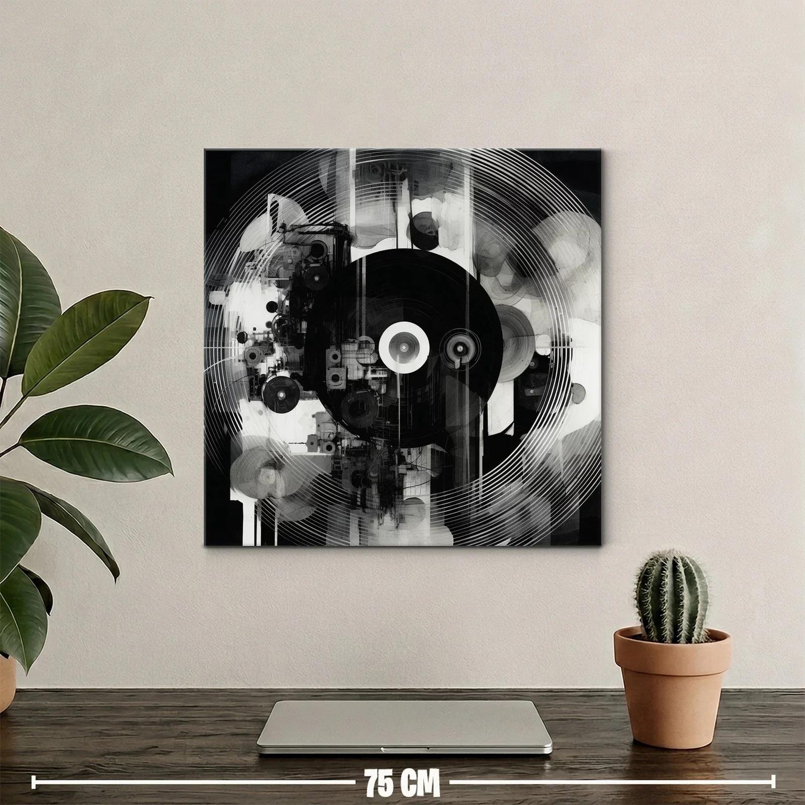 Arte abstracto moderno en contraste monocromo elegante — miniatura 2