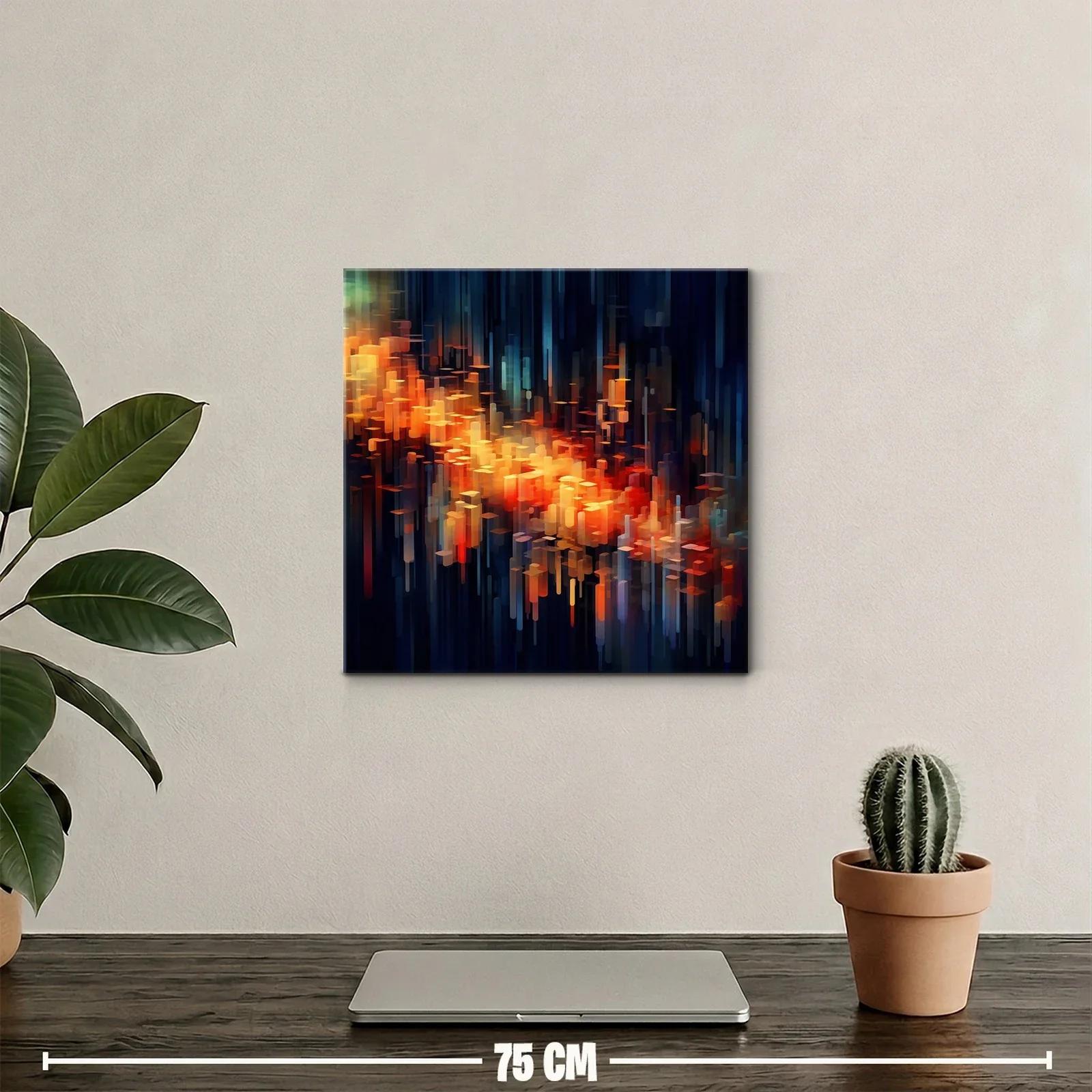 Composición abstracta con luces cálidas y frías vibrantes — miniatura 2