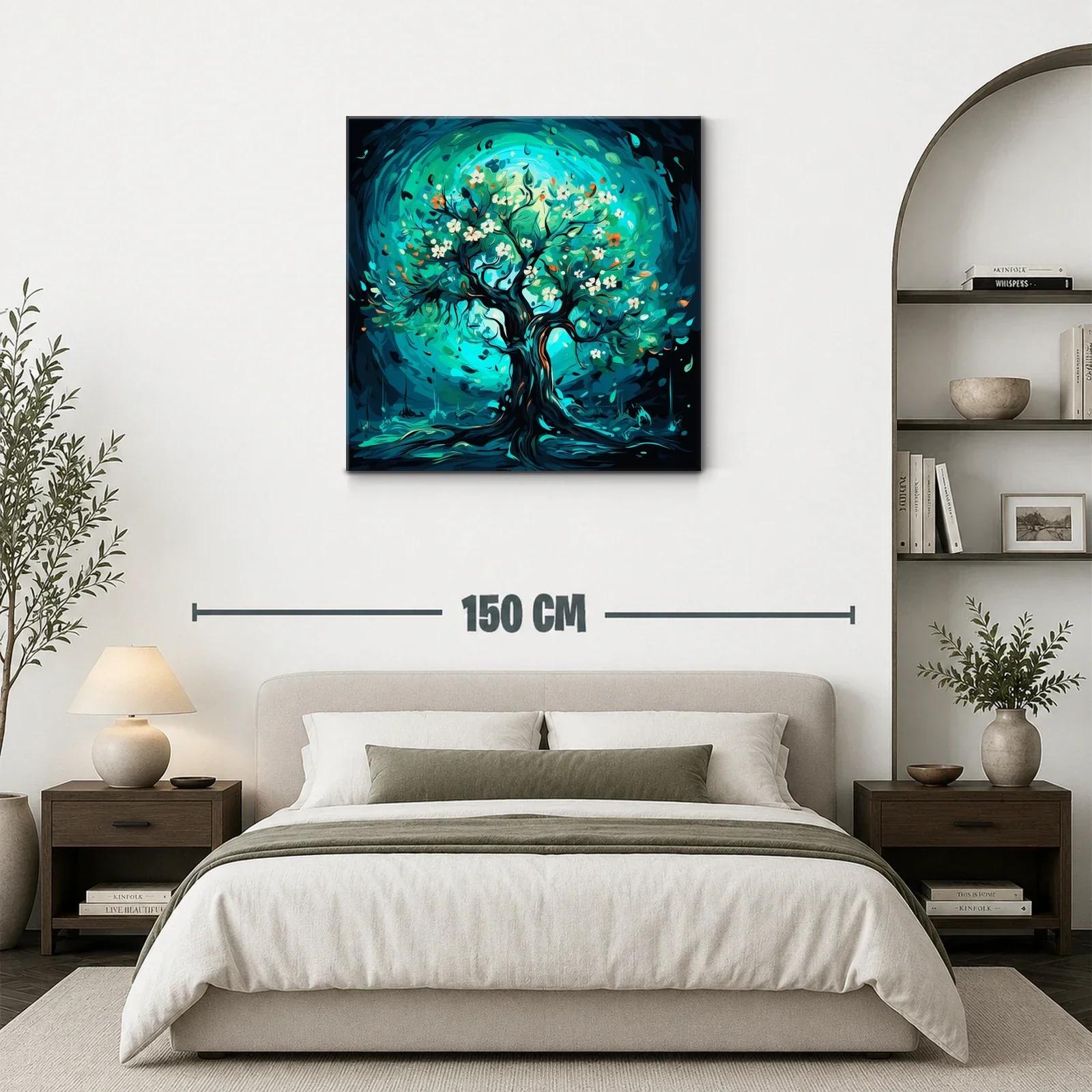 Árbol floreciente en tonos vibrantes y armoniosos — miniatura 3