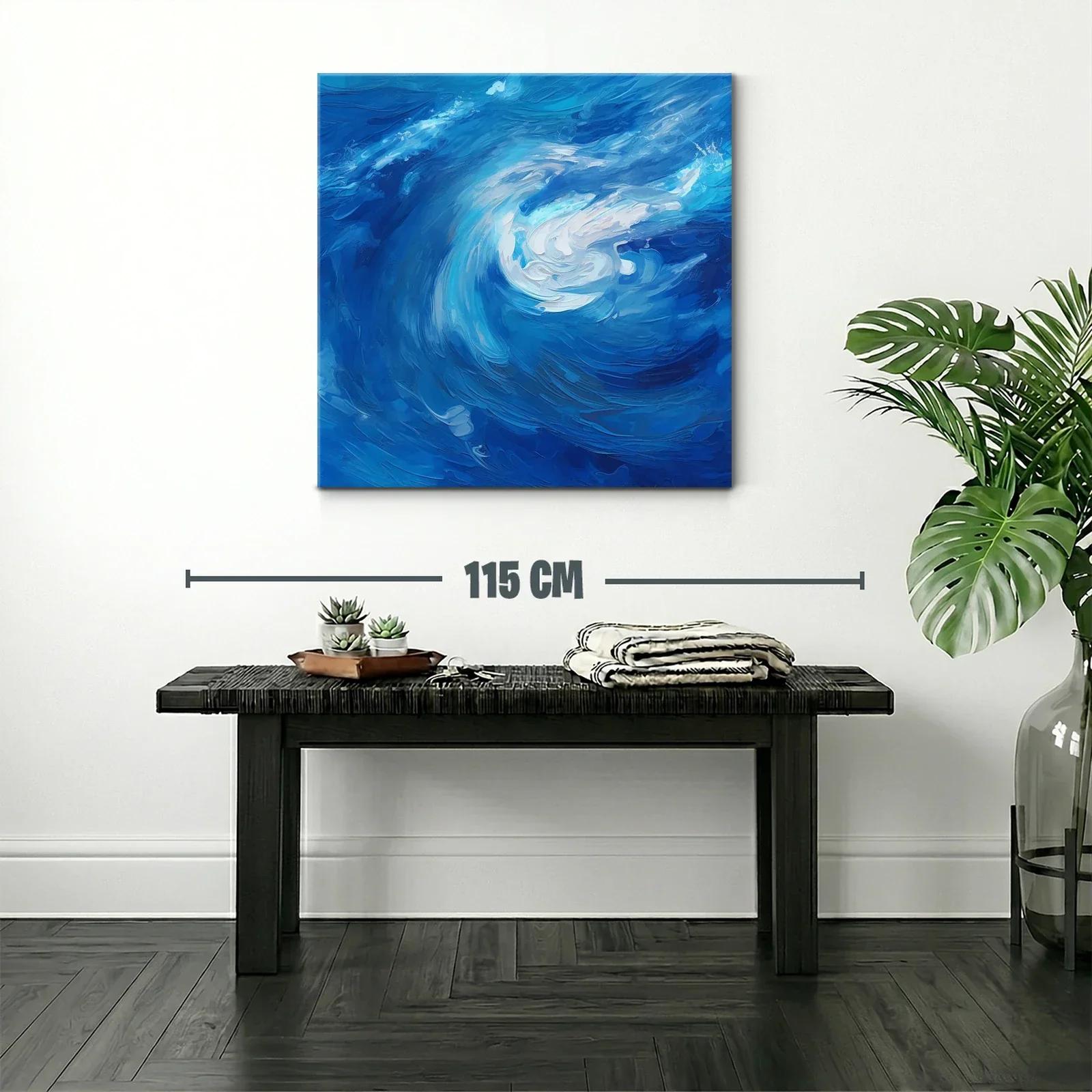Inspirador remolino en tonos intensos de azul y blanco — miniatura 2