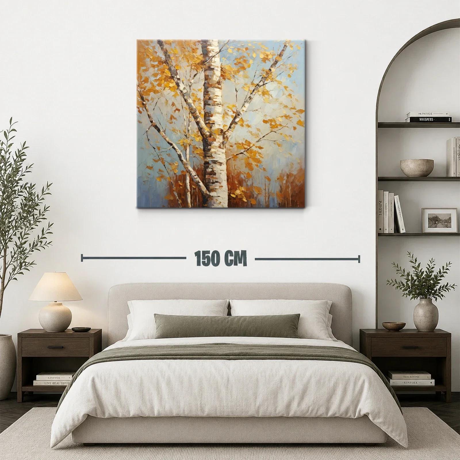 Árbol de abedul con hojas doradas en otoño brillante — miniatura 3