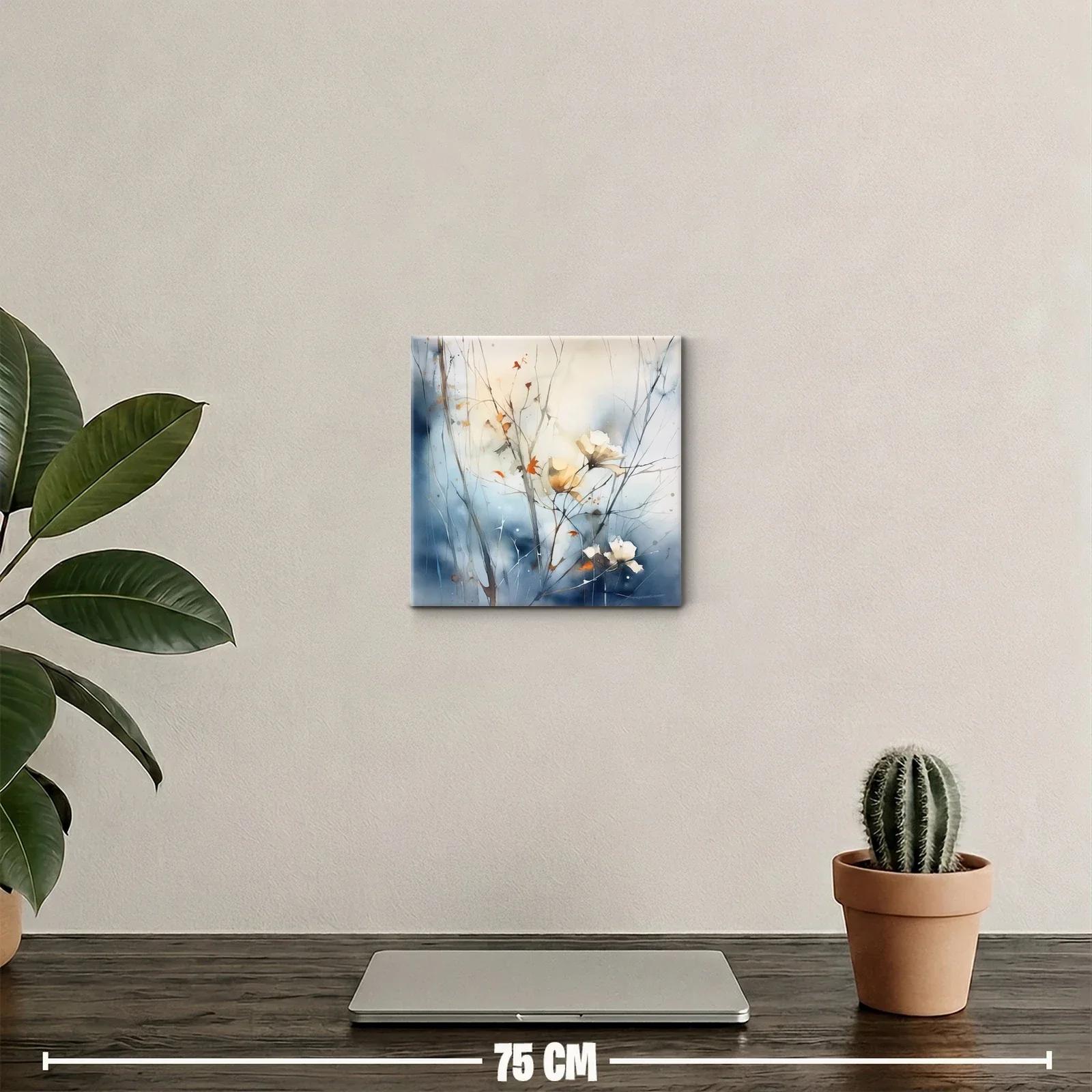Cuadro decorativo con flores delicadas y tonos suaves — miniatura 2