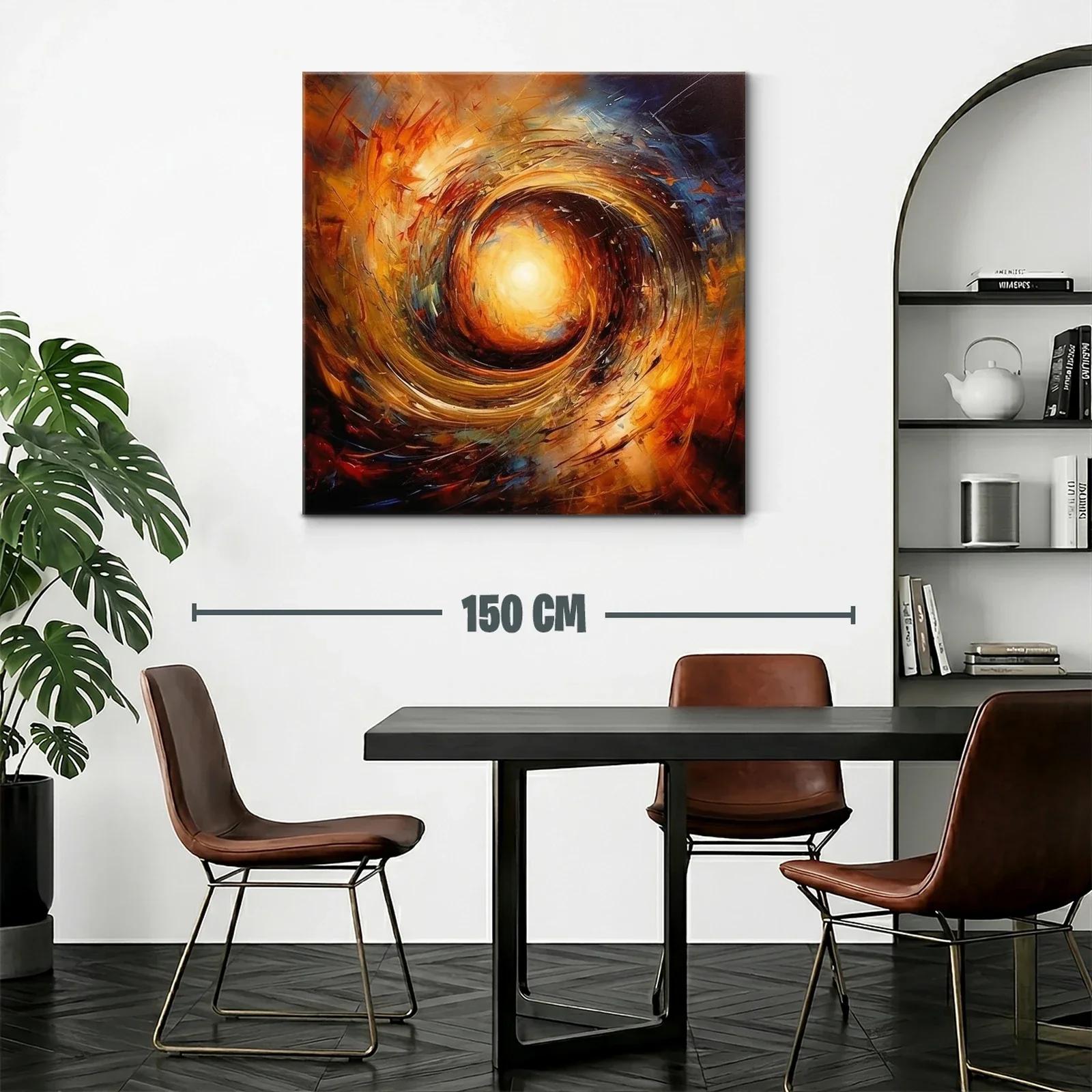 Cuadro Abstracto Espiral de Luz y Energía Cálida — miniatura 2