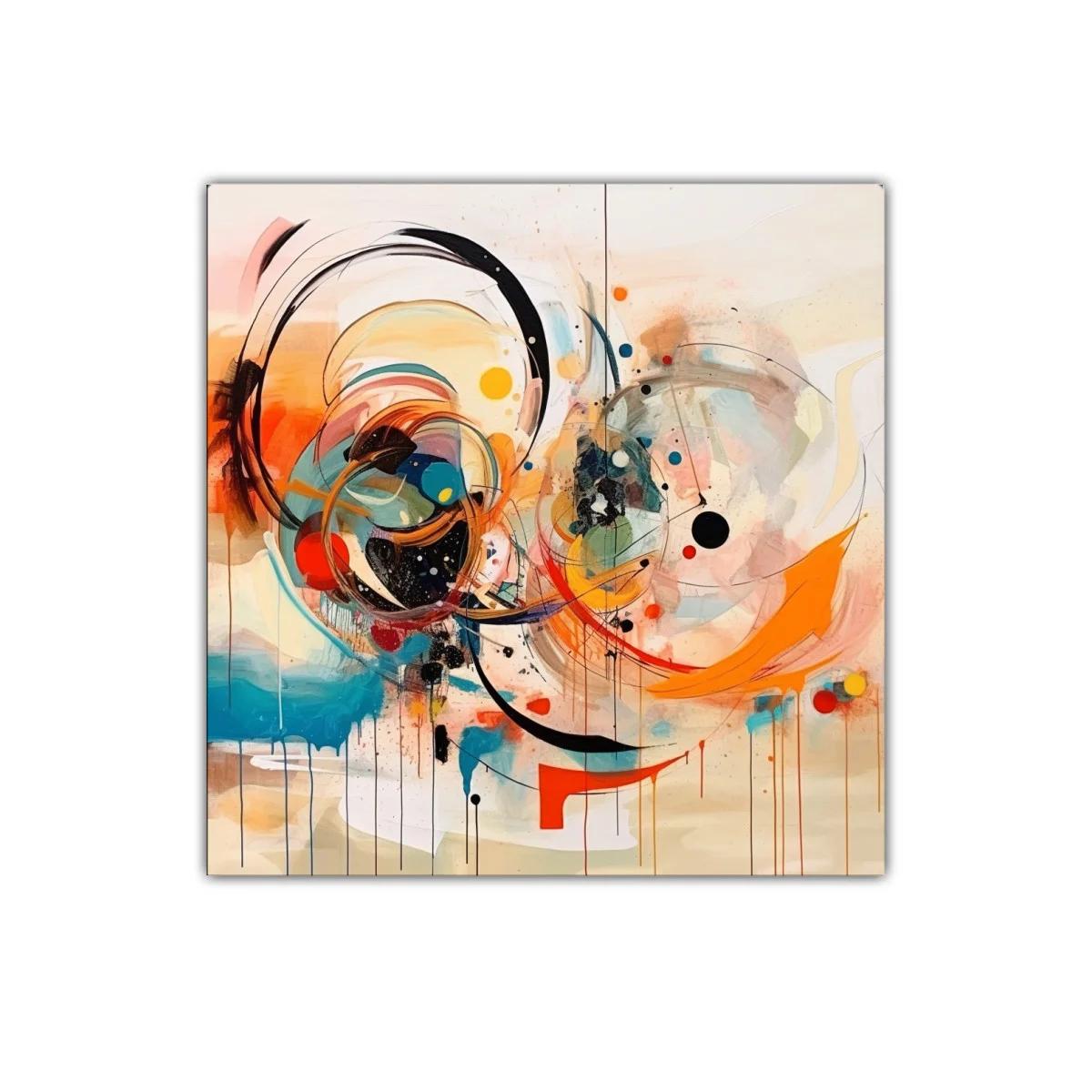 Composición abstracta enérgica con tonos vibrantes y dinámicos — miniatura 1