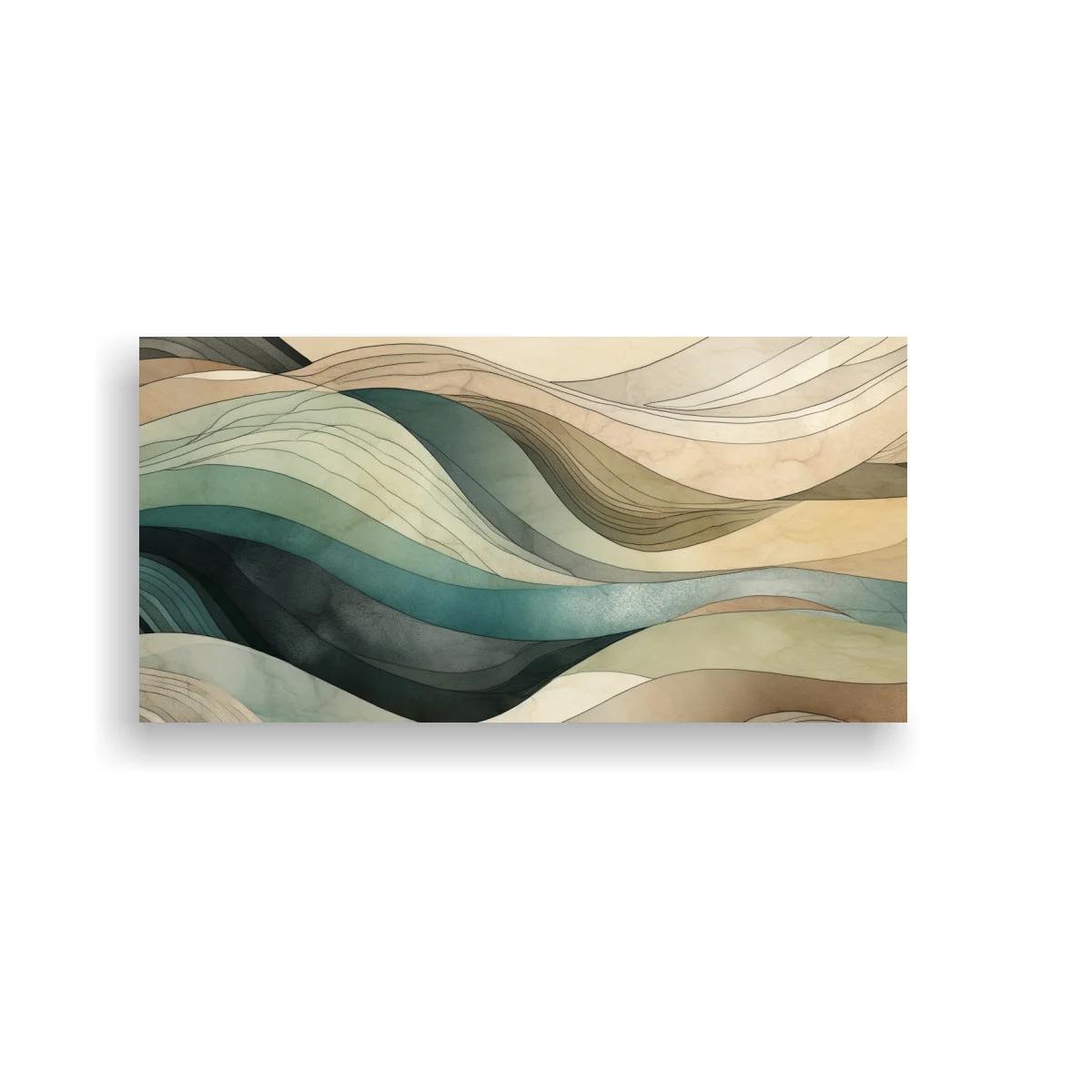 Cuadro ondas abstractas en capas superpuestas — imagen principal