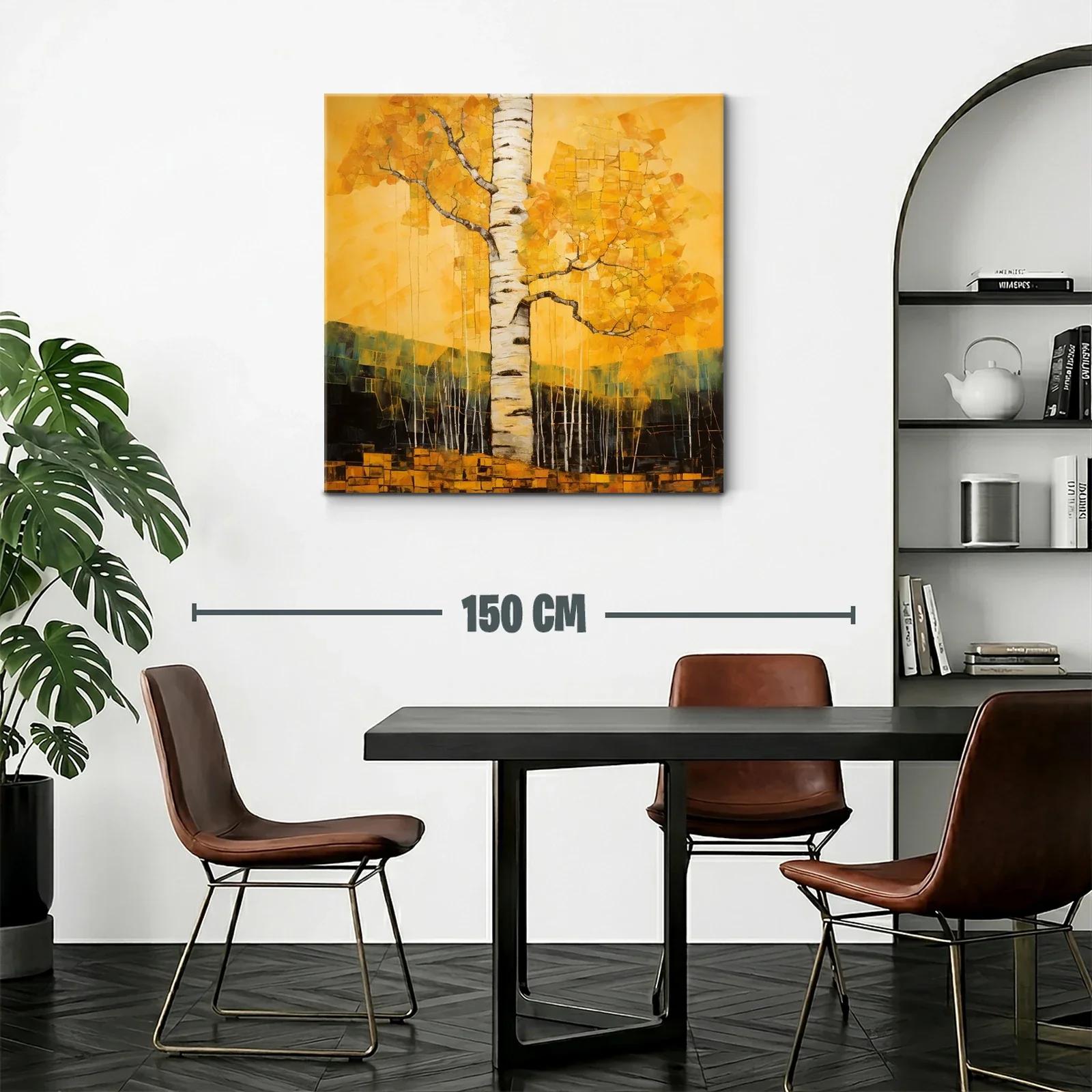 Árbol de otoño con tonos cálidos y texturas expresivas — miniatura 2