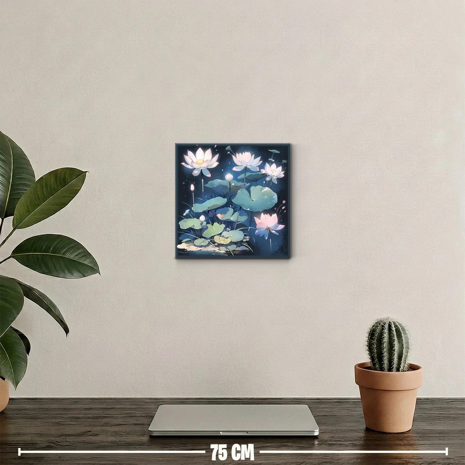 Delicadas flores de loto iluminadas en tonos suaves — miniatura 2