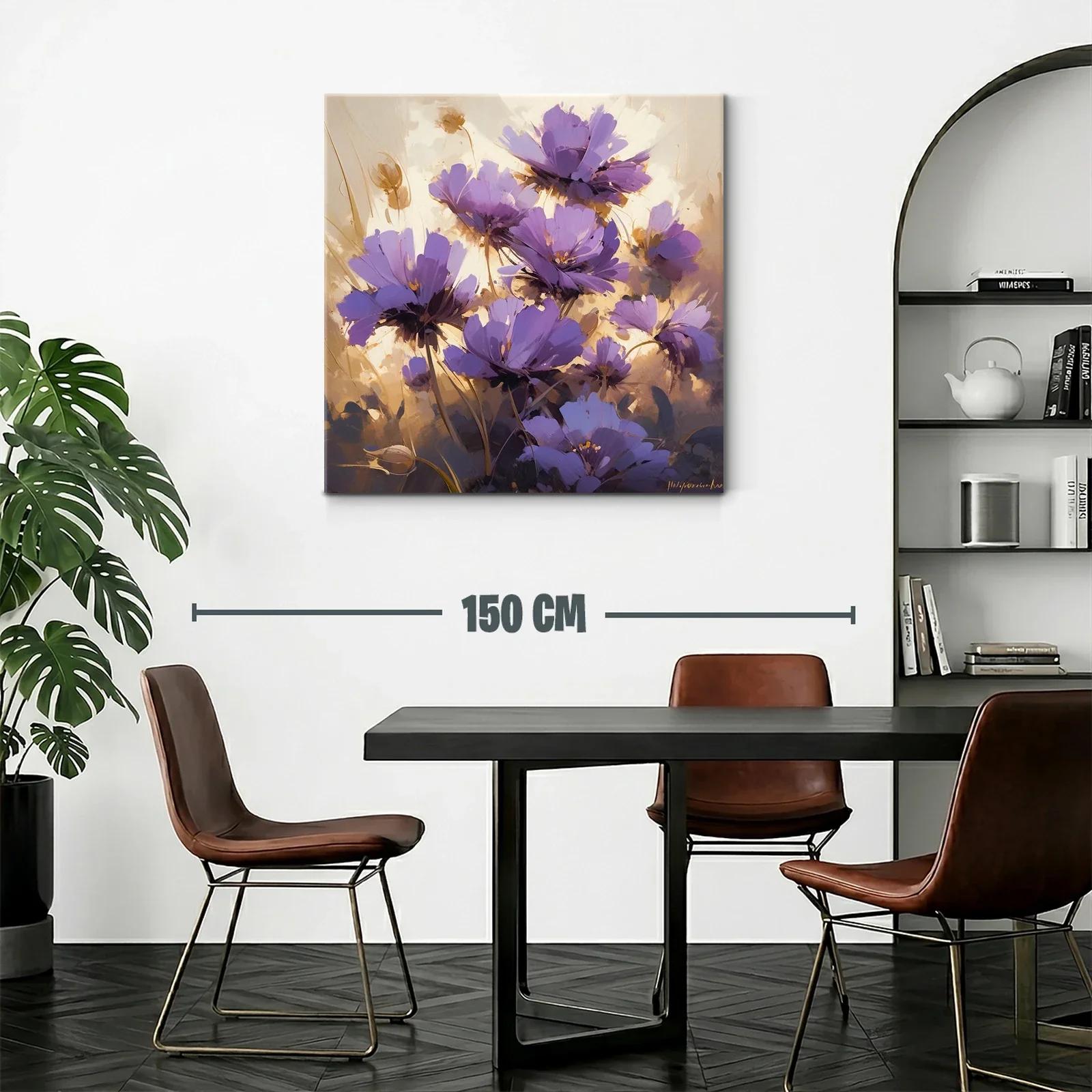 Flores lilas vibrantes con fondo cálido y luminoso — miniatura 2